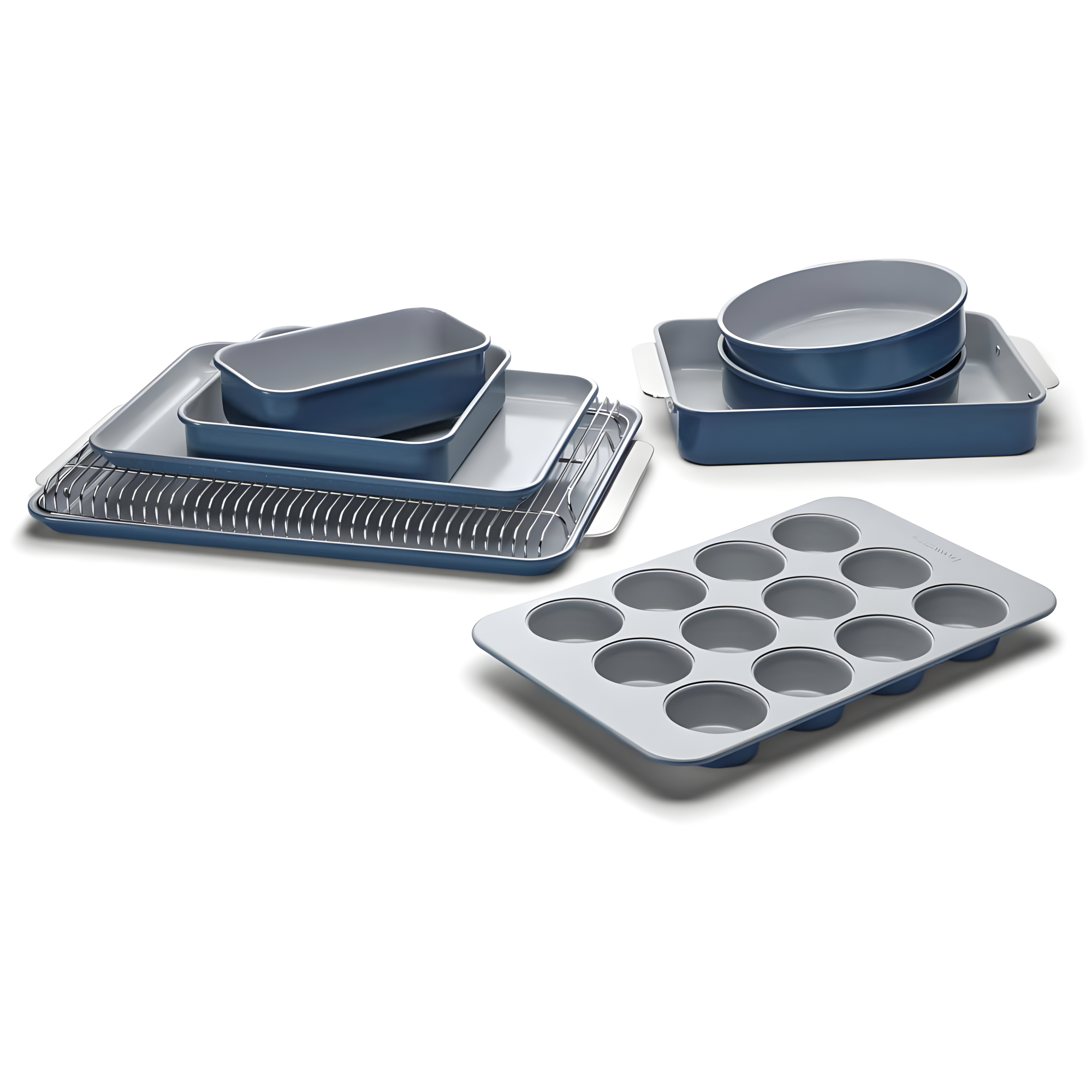 Caraway Navy Non-Toxic Ceramic Non-Stick Mini 5-Piece Bakeware Set