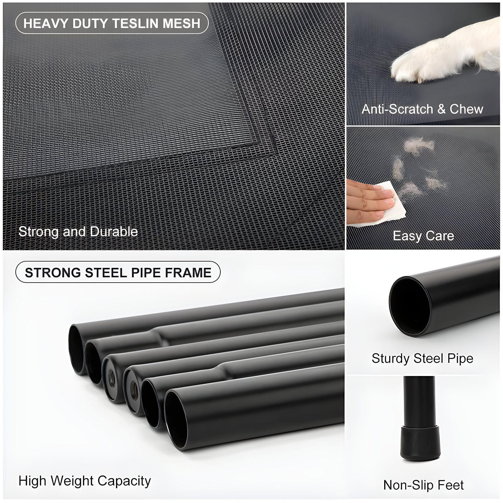 Tucker Murphy Pet™ 49 inches Dog Bed Cot for Large Dogs, Outdoor Raised Dog Bed