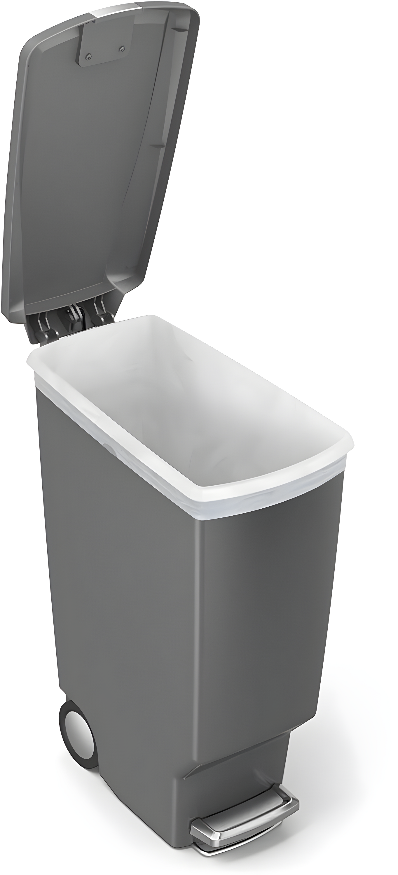 simplehuman 40 Liter / 10.6 Gallon Slim Kitchen Step Trash Can with Secure Slide Lock, Plastic