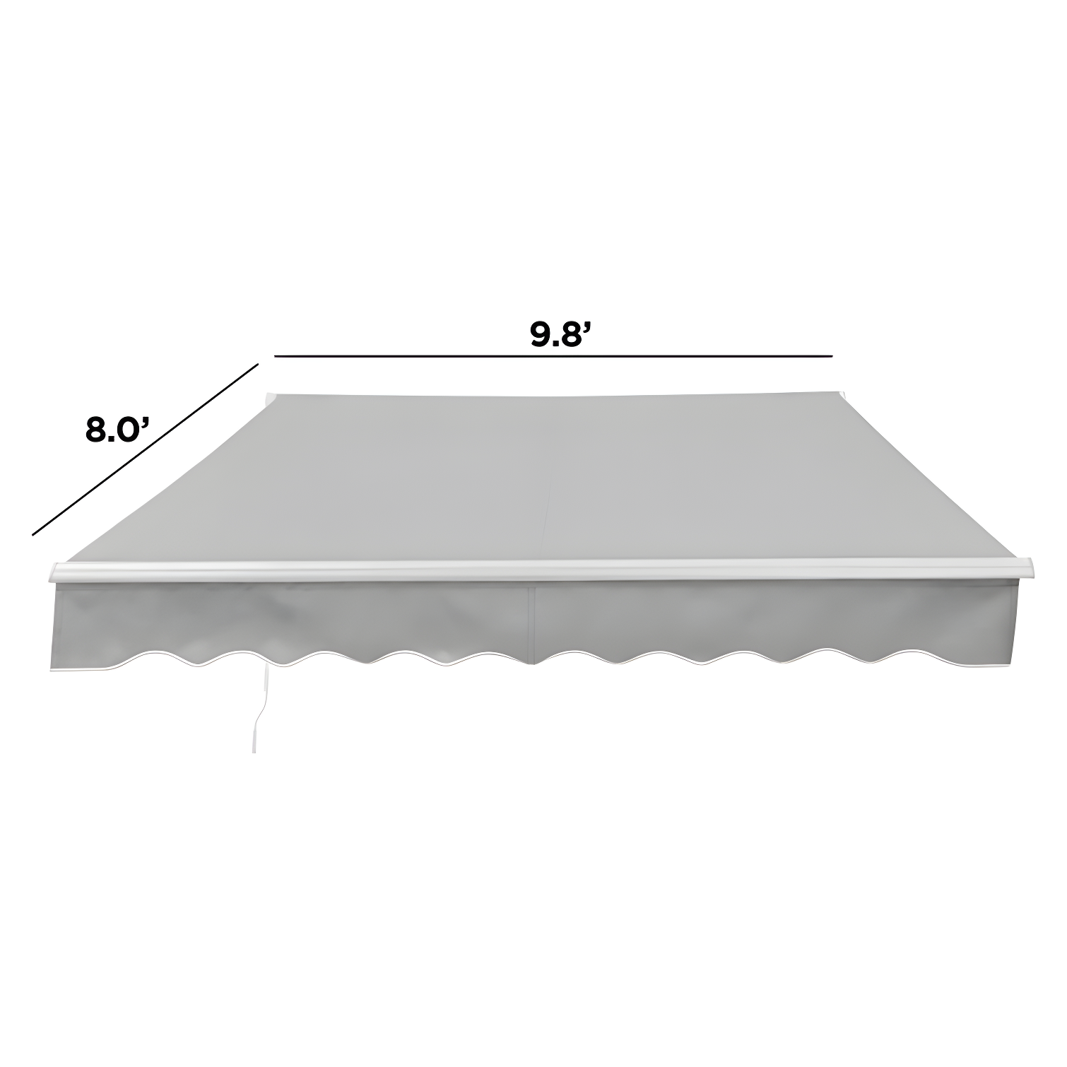 Retractable Patio Awning - White Frame
