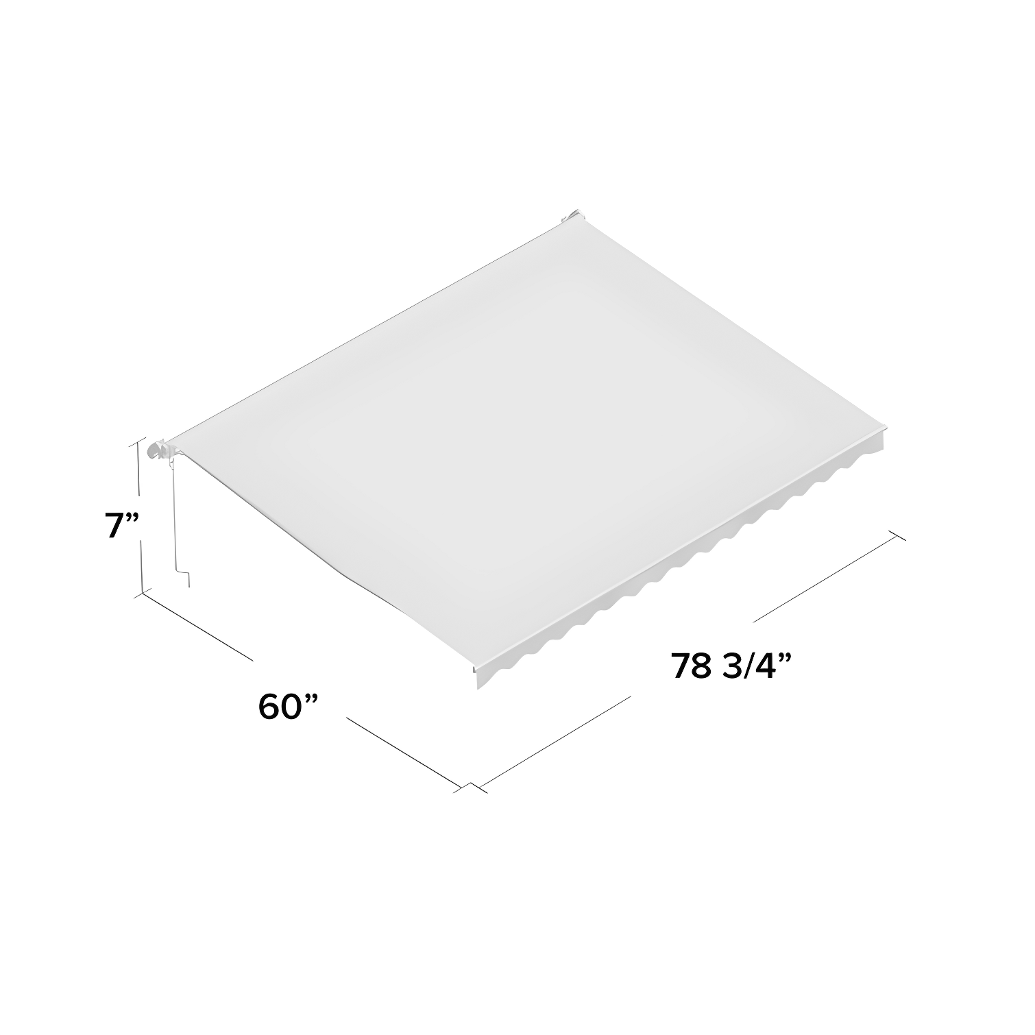 Retractable Patio Awning - White Frame