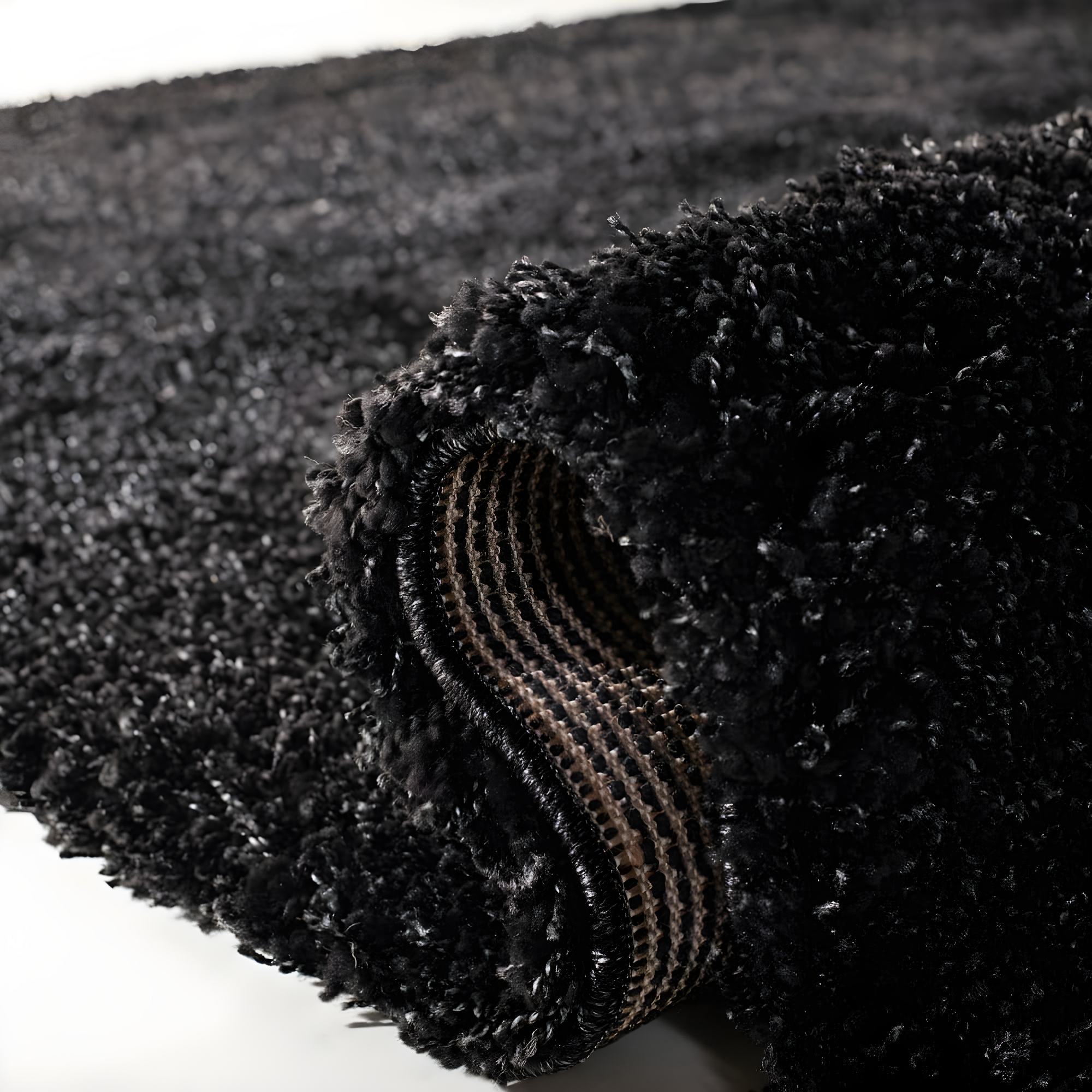 Shag SG151 Power Loomed Indoor Accent Rug - Black/Ivory - 3'x5' - Safavieh.