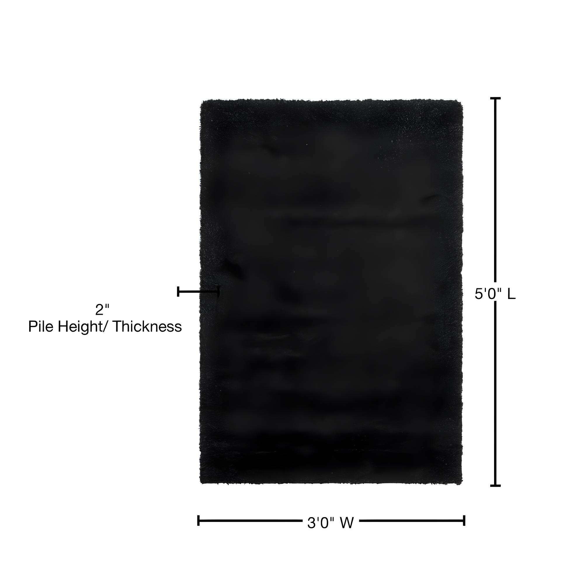 Shag SG151 Power Loomed Indoor Accent Rug - Black/Ivory - 3'x5' - Safavieh.