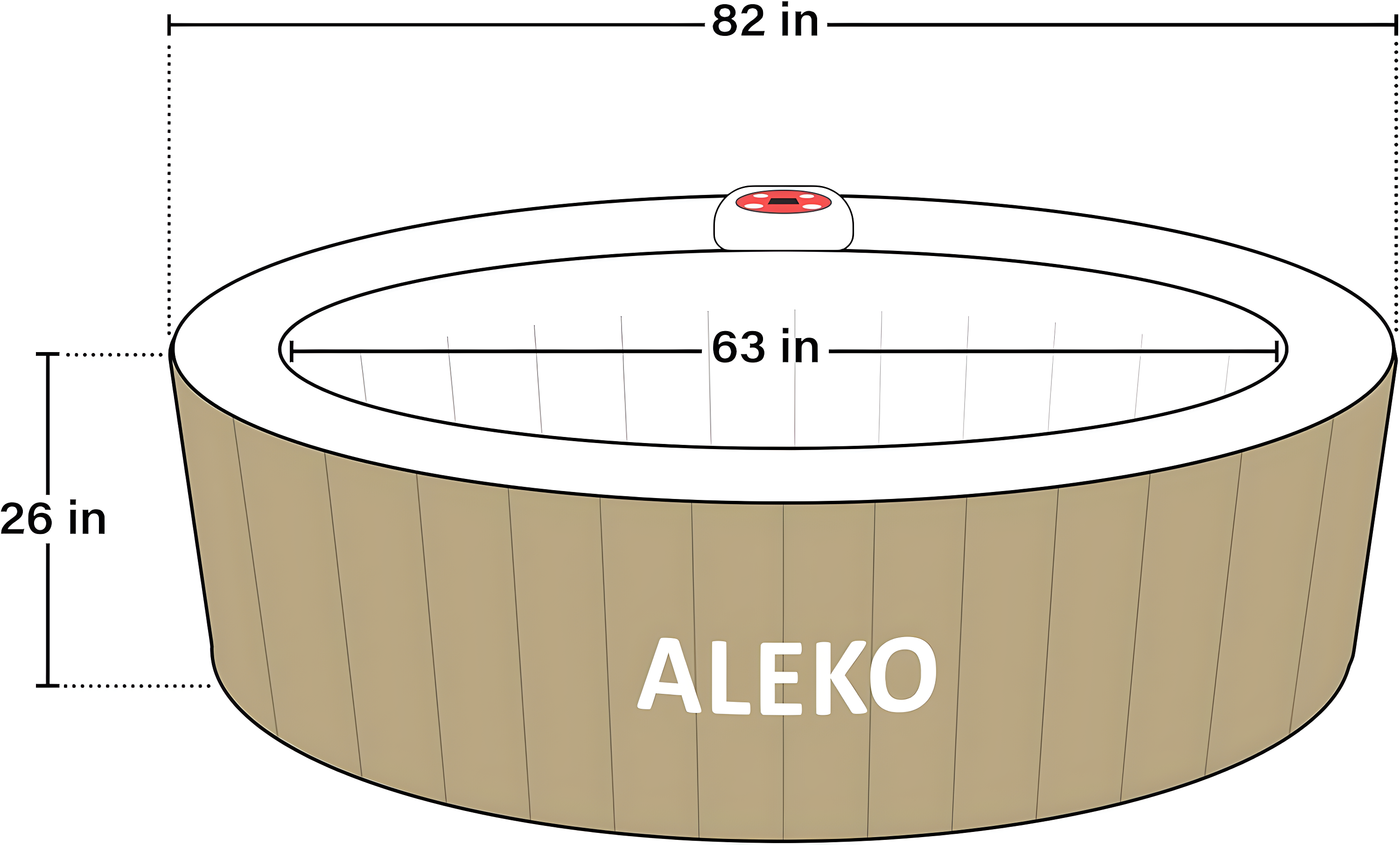 ALEKO Aleko Jet Inflatable Hot Tub