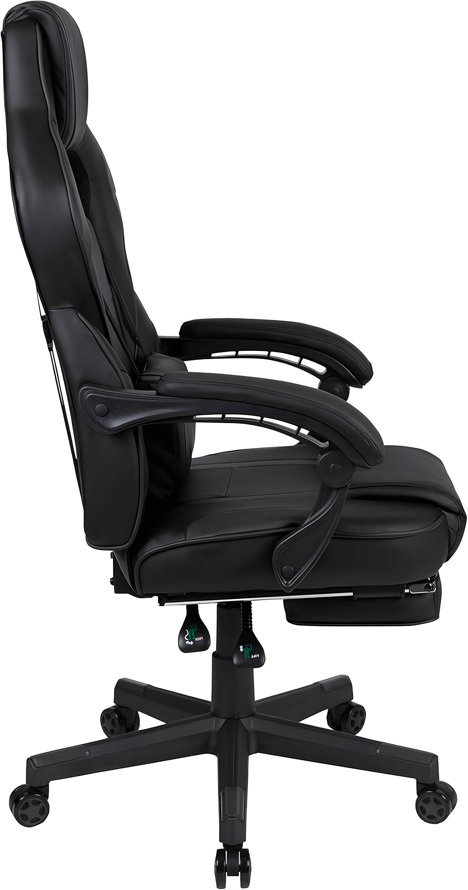 Flash Furniture X40 Gaming Chair Racing Ergonomic Computer Chair with Fully Reclining Back/Arms, Slide-Out Footrest, Massaging Lumbar - Black