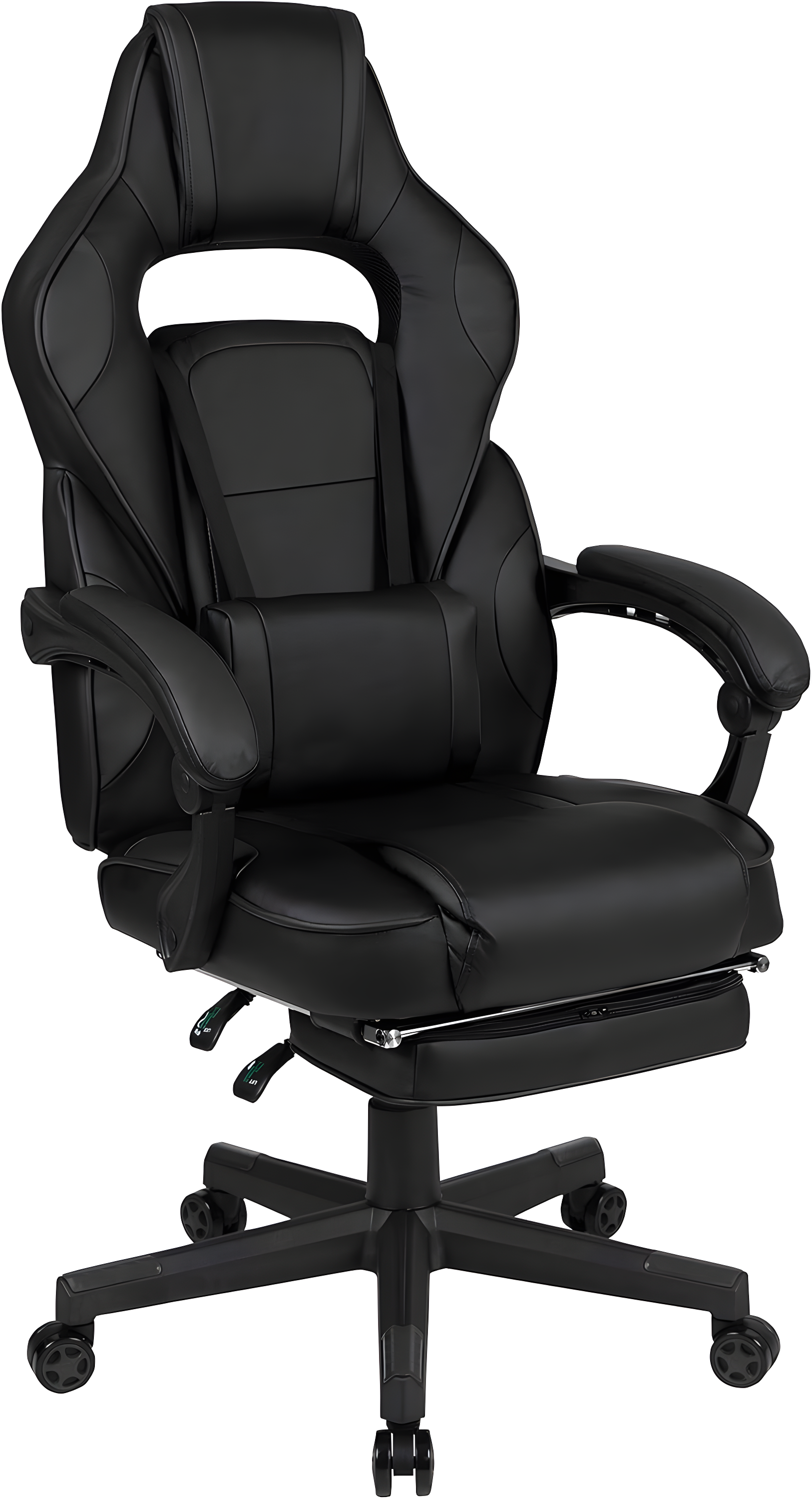 Flash Furniture X40 Gaming Chair Racing Ergonomic Computer Chair with Fully Reclining Back/Arms, Slide-Out Footrest, Massaging Lumbar - Black