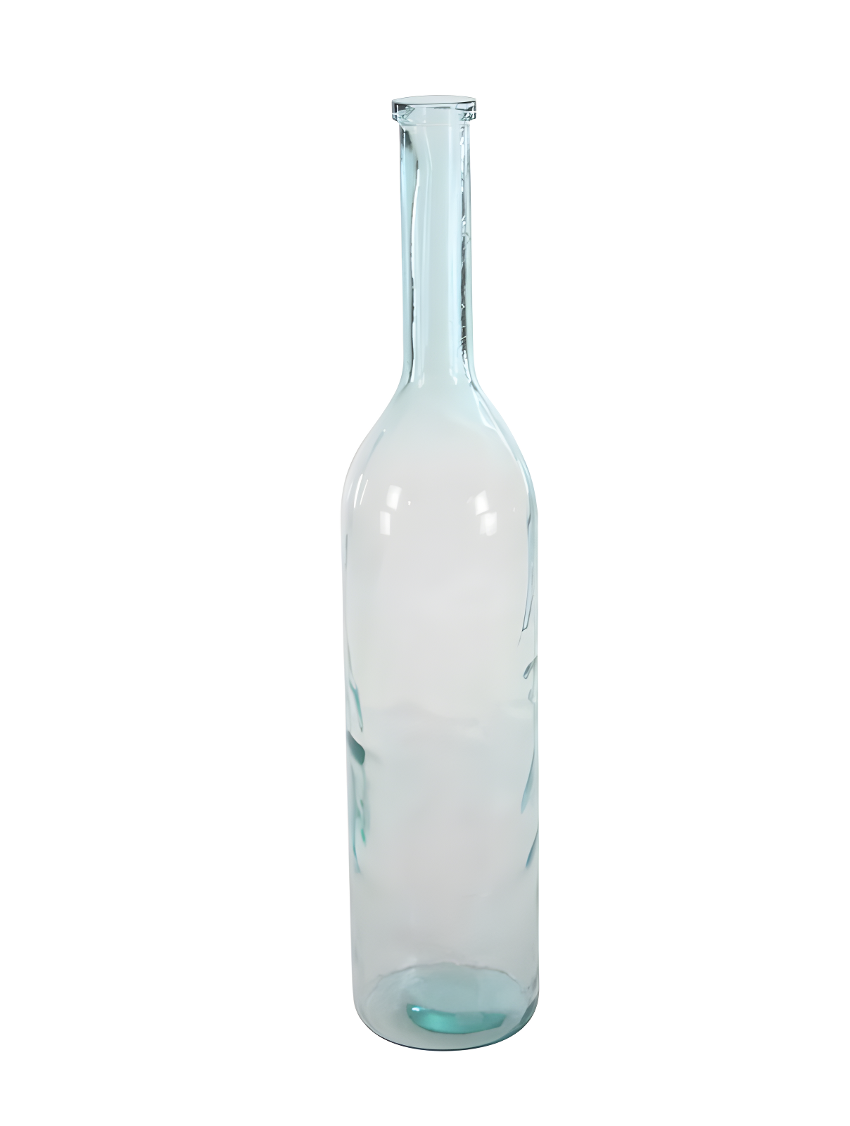 Highland Dunes Recycled Glass Handmade Spanish Decorative Blue Vase