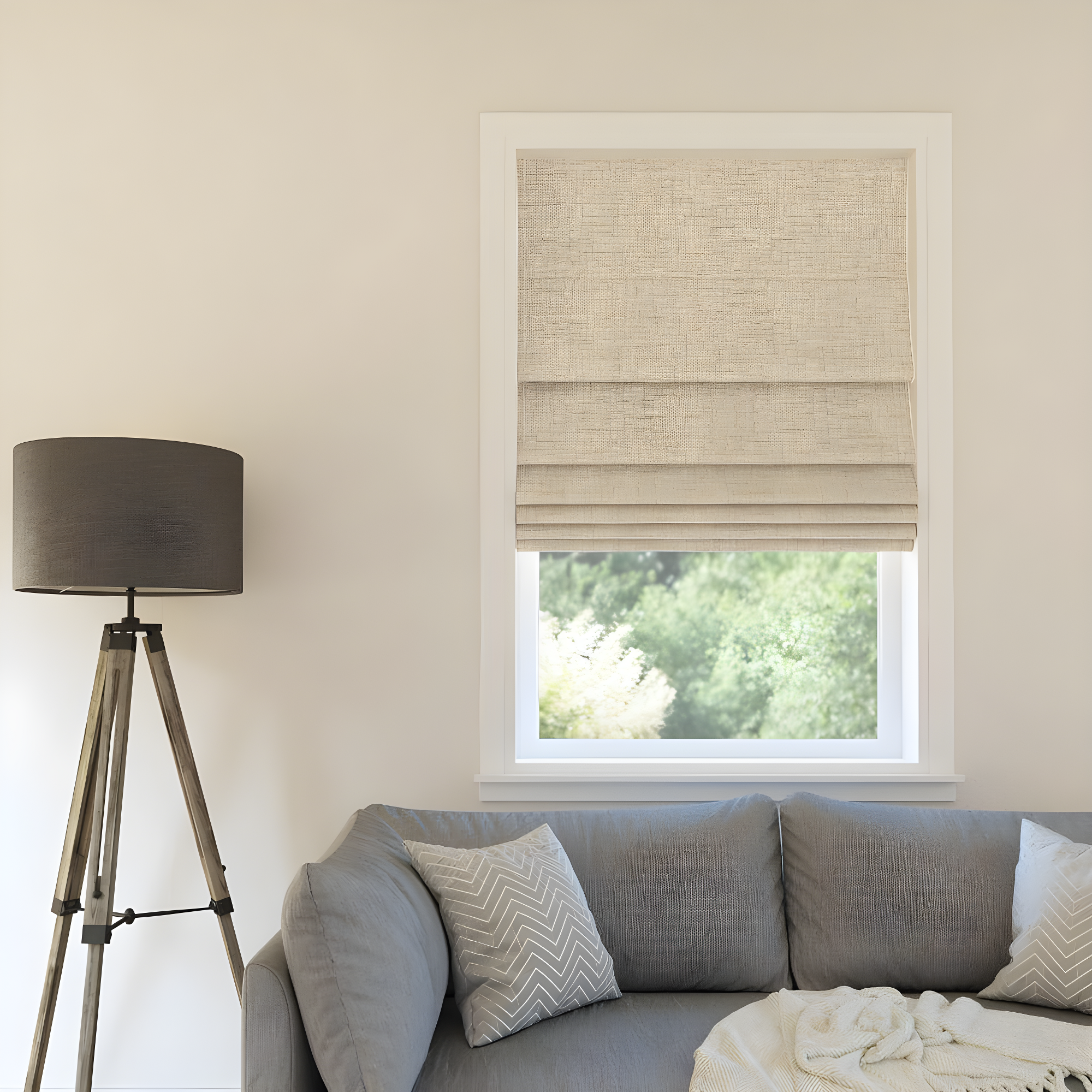 Sun Zero Sun Zero Somerton Thermal 100% Blackout Cordless Roman Shade