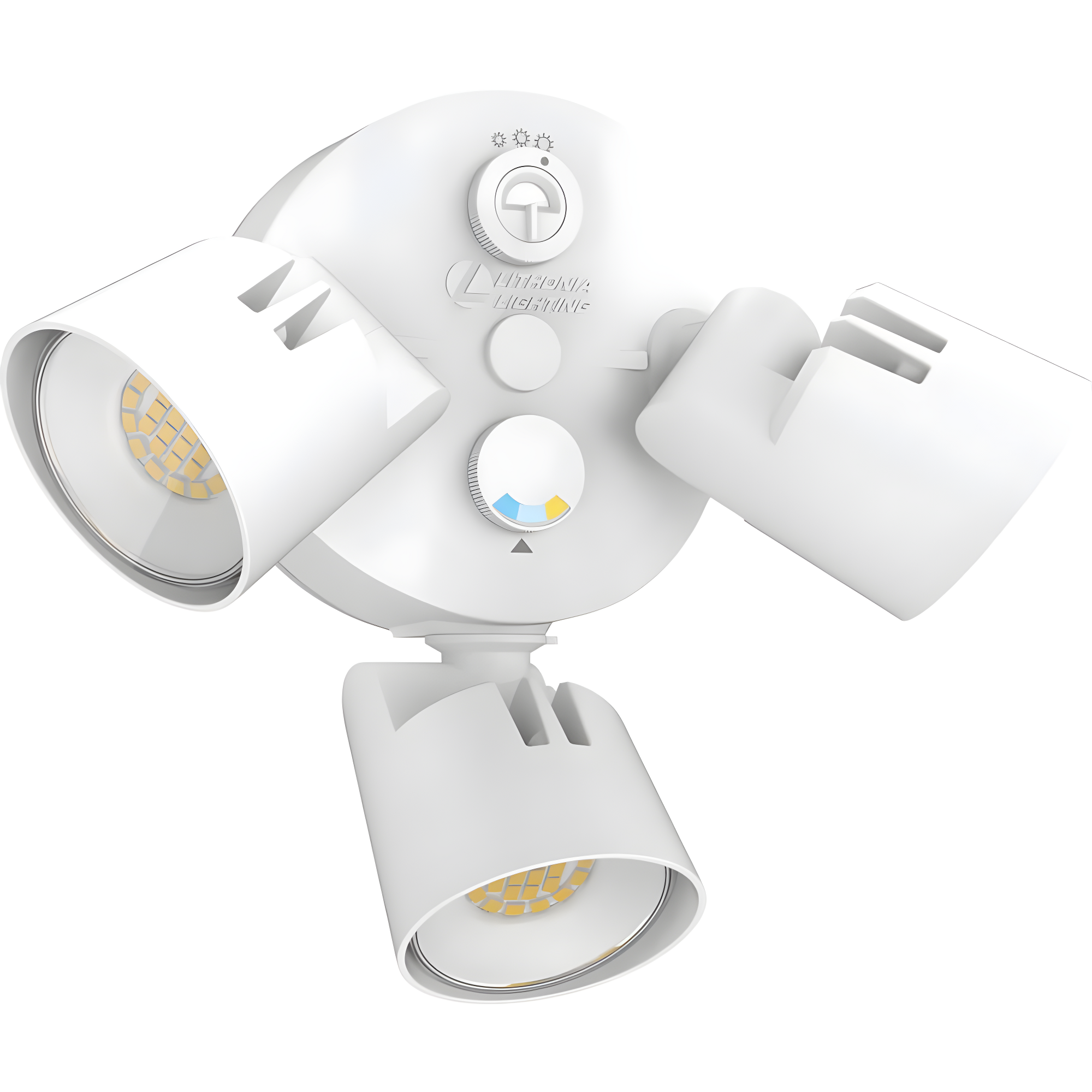 Lithonia Lighting 2 - Head Hardwired Dusk to Dawn Outdoor Security Flood Light with Motion Sensor