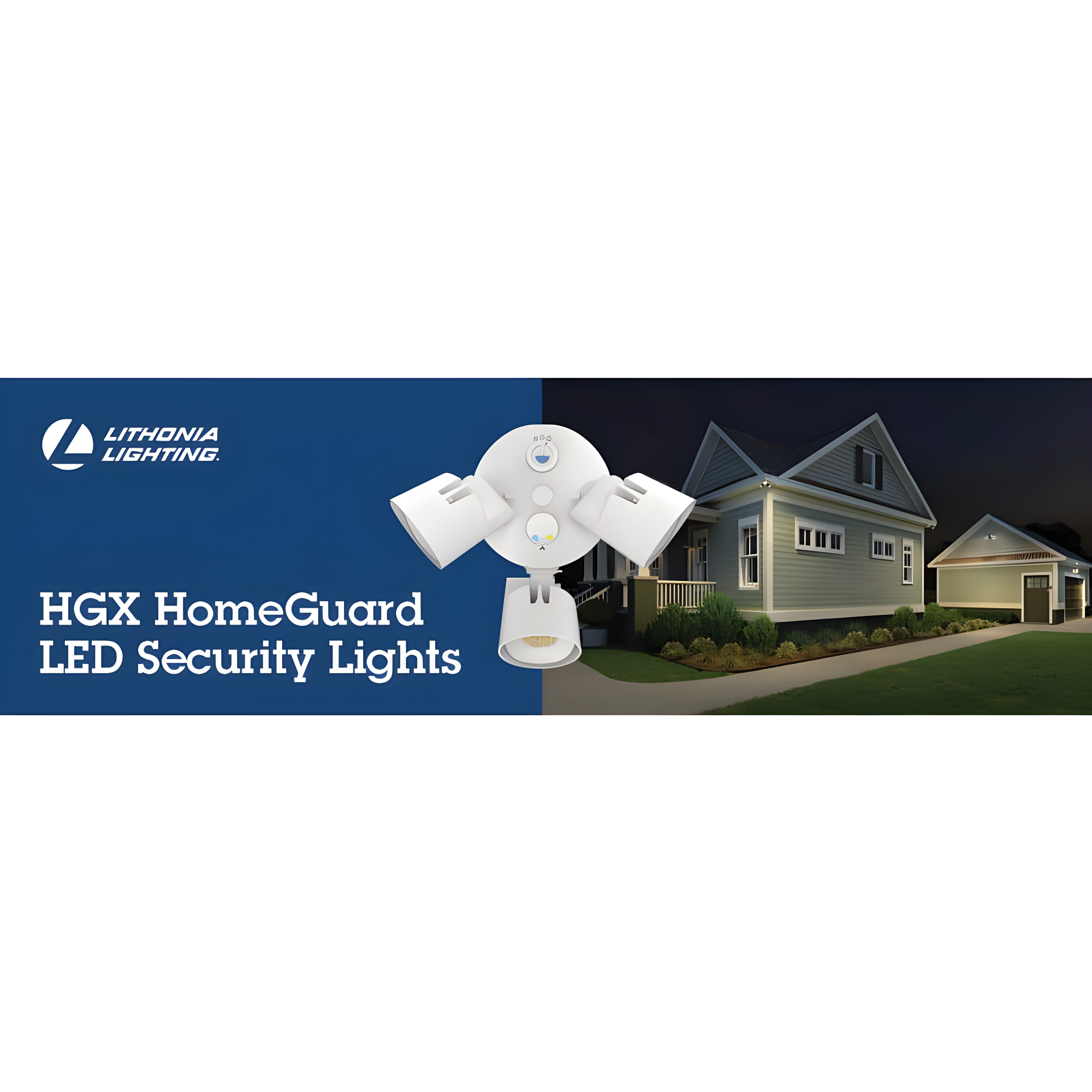 Lithonia Lighting 2 - Head Hardwired Dusk to Dawn Outdoor Security Flood Light with Motion Sensor