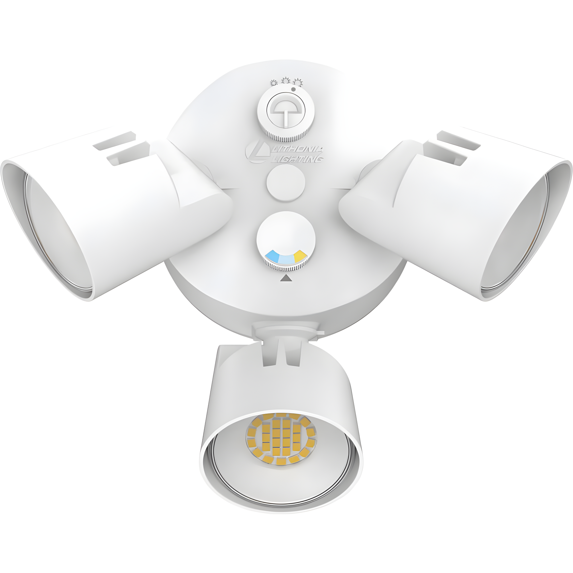 Lithonia Lighting 2 - Head Hardwired Dusk to Dawn Outdoor Security Flood Light with Motion Sensor