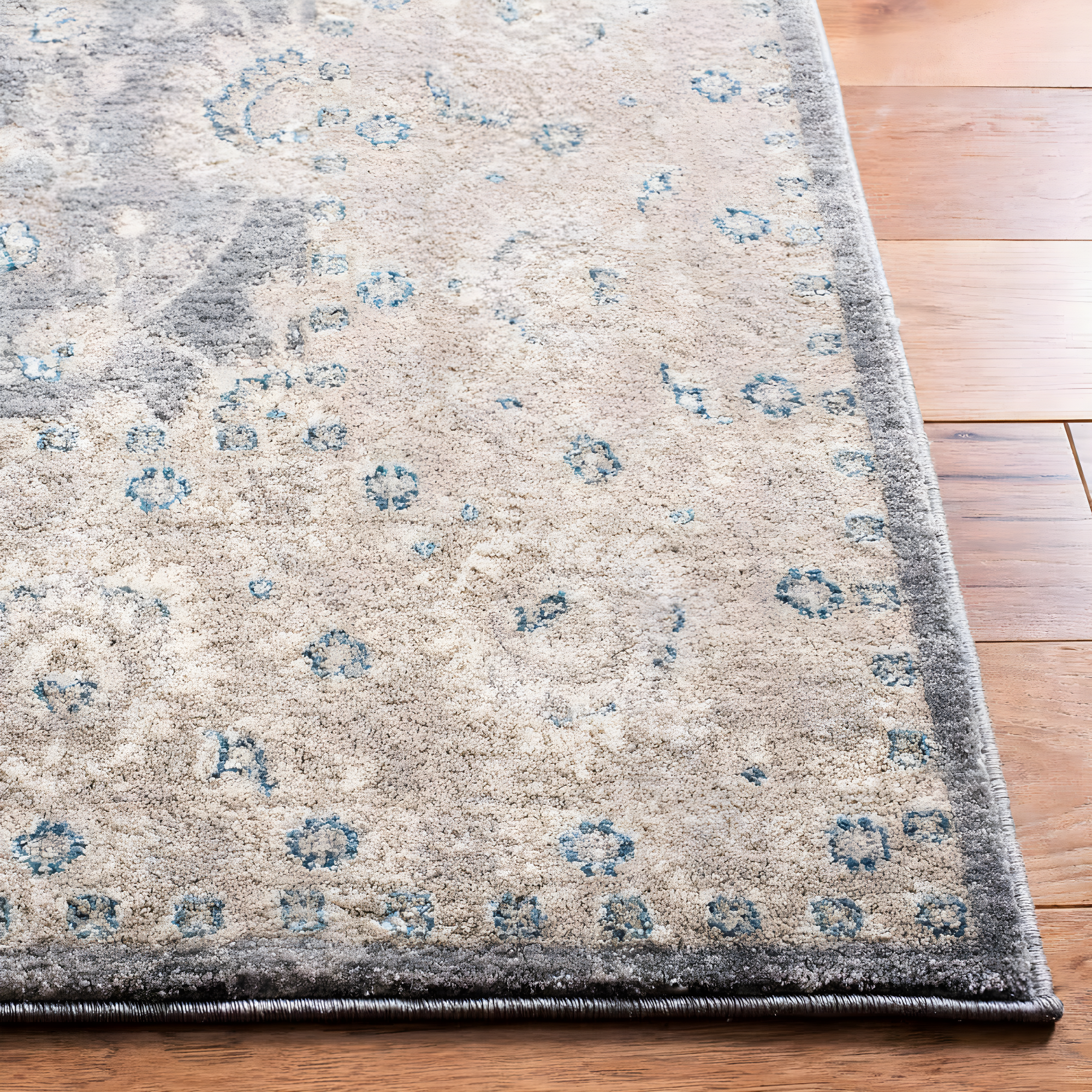 Sofia SOF330 Power Loomed Indoor Accent Rug - Light Grey/Beige - 2'6"x4' - Safavieh.
