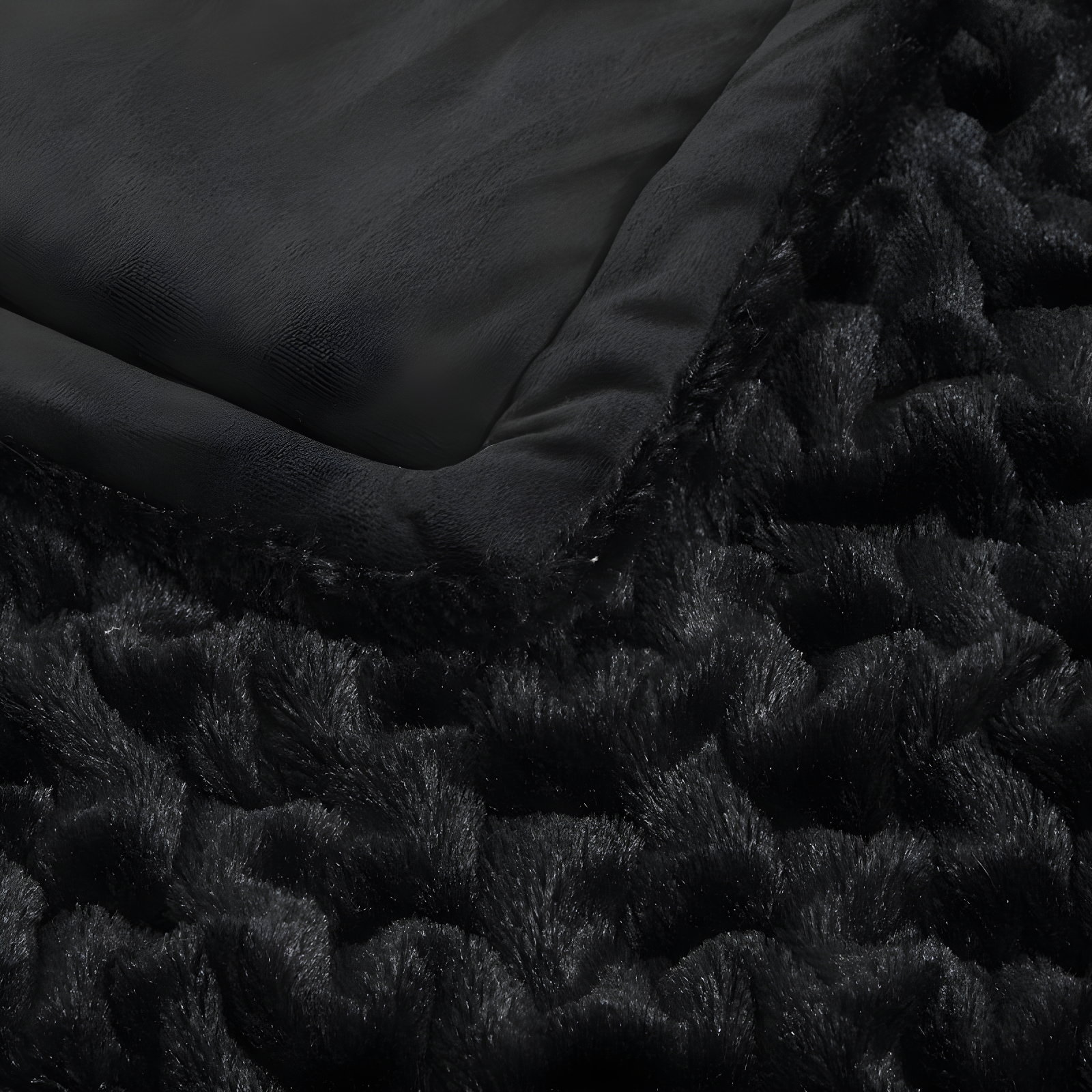 Ruched Fur Throw