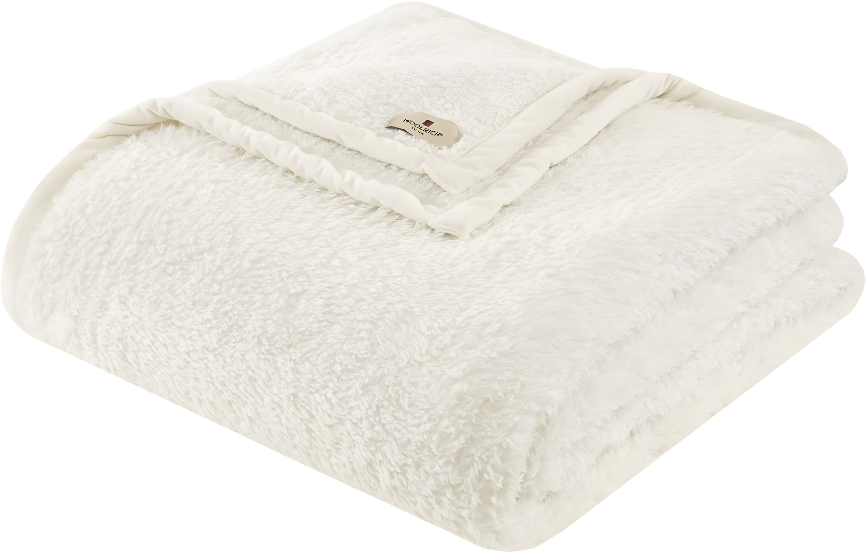 Full/Queen Burlington Berber Bed Blanket Ivory: Woolrich, Velvet Texture, Machine Washable, OEKO-TEX Certified