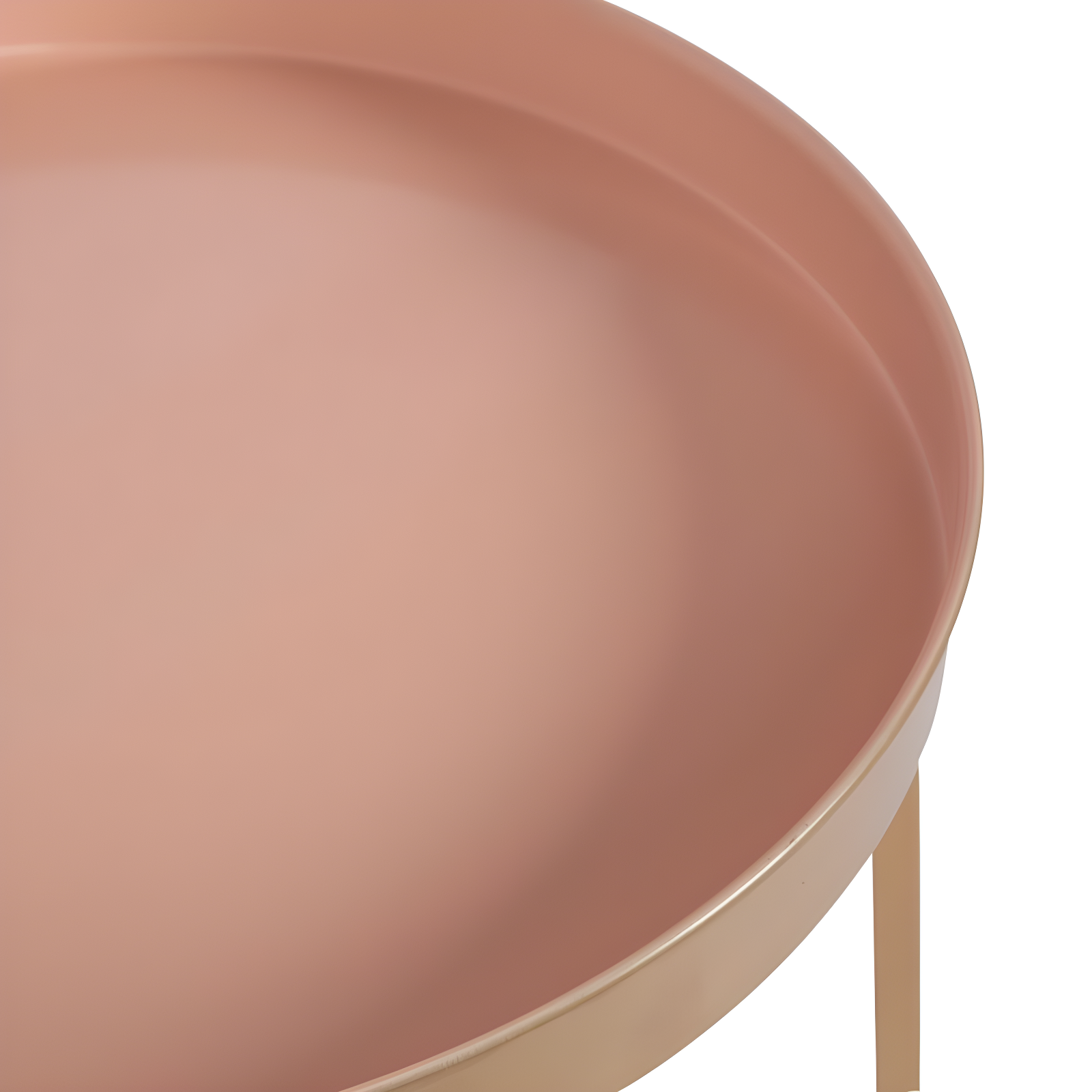 Kate and Laurel Celia Round Metal Side Table, 18.25x18.25x22, Pink and Gold