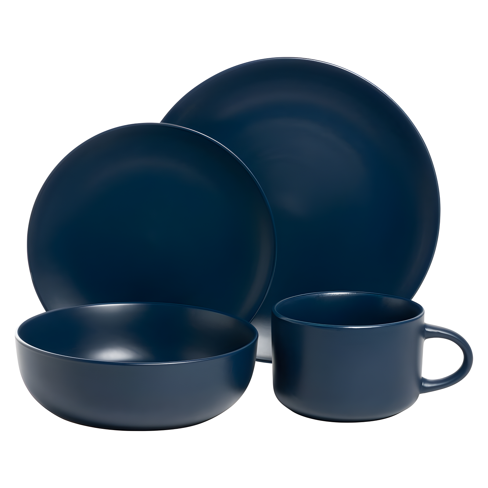 Wazee Matte 16 Piece Dinnerware Set, Service for 4