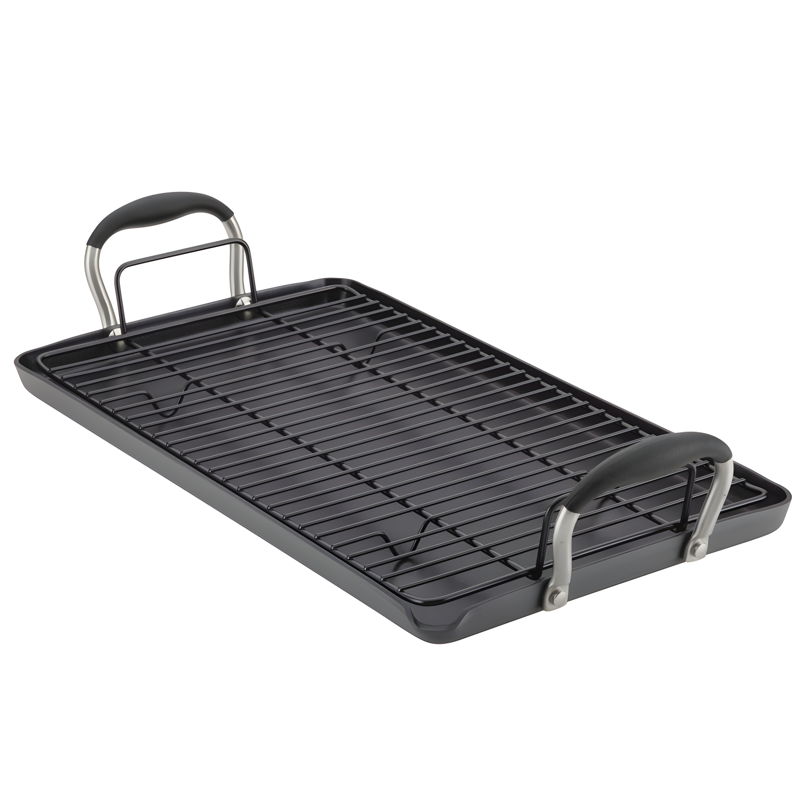 Anolon Advanced Home Hard Anodized Nonstick Double Burner Griddle, 10 Inch X 18 Inch