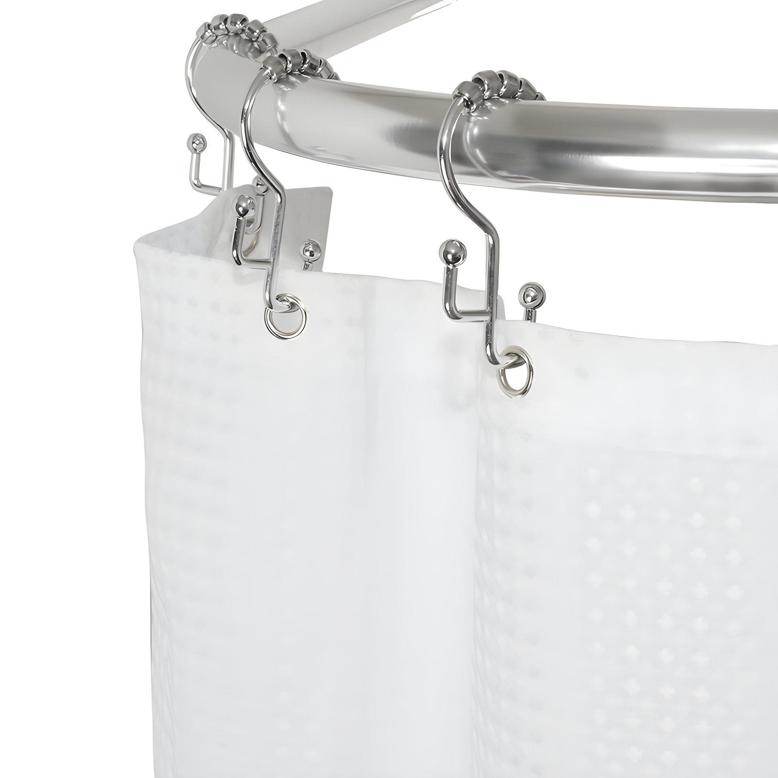 Utopia Alley Aluminum 61" D-Shape Fixed Shower Curtain Rod