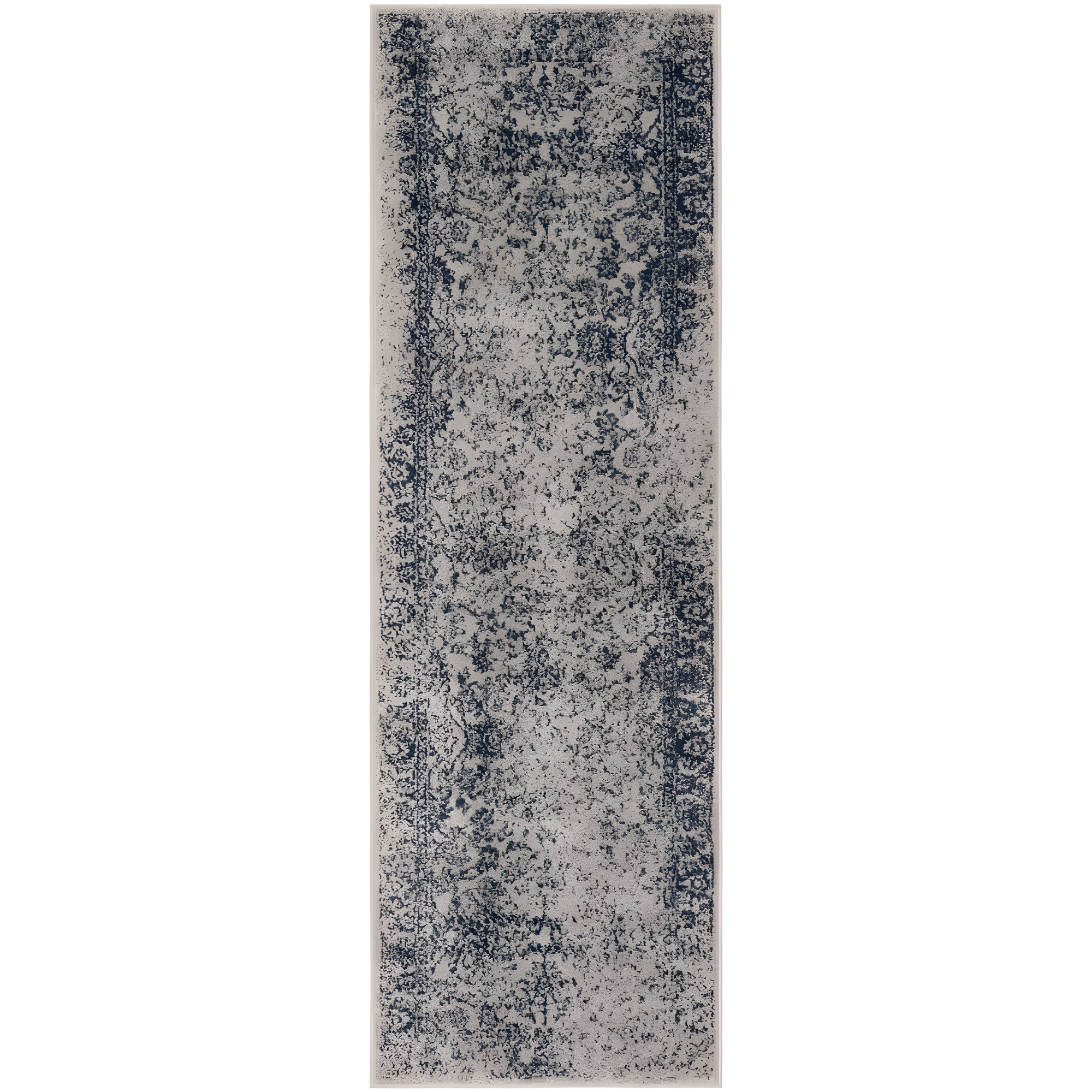 Adirondack ADR109 Machine Made Indoor Runner - Grey/Navy - 2'-6"x8' - Safavieh
