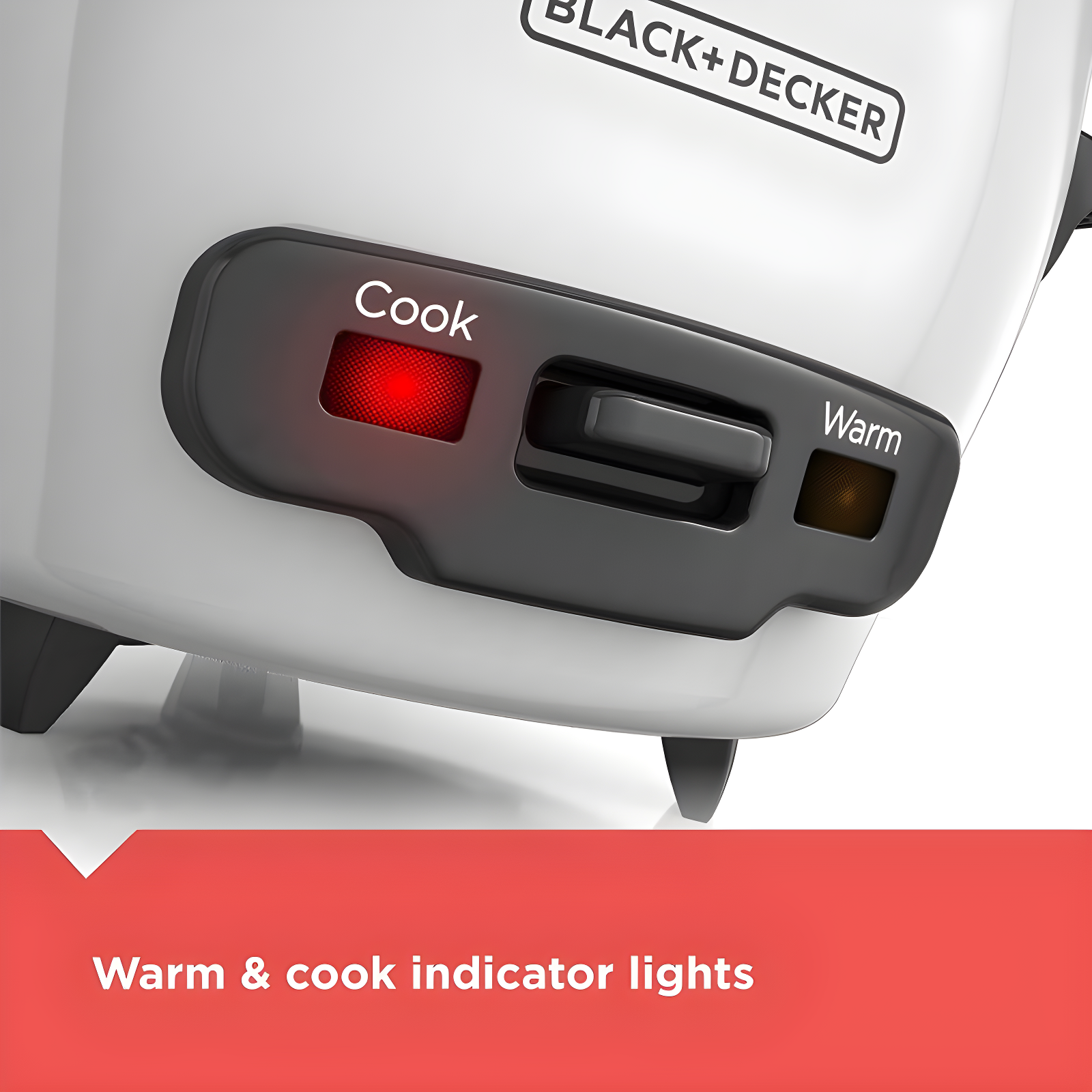 BLACK+DECKER BLACK+DECKER, Rice Cooker, Uncooked Rice, Steaming Basket, Removable Non-Stick Bowl, One Touch