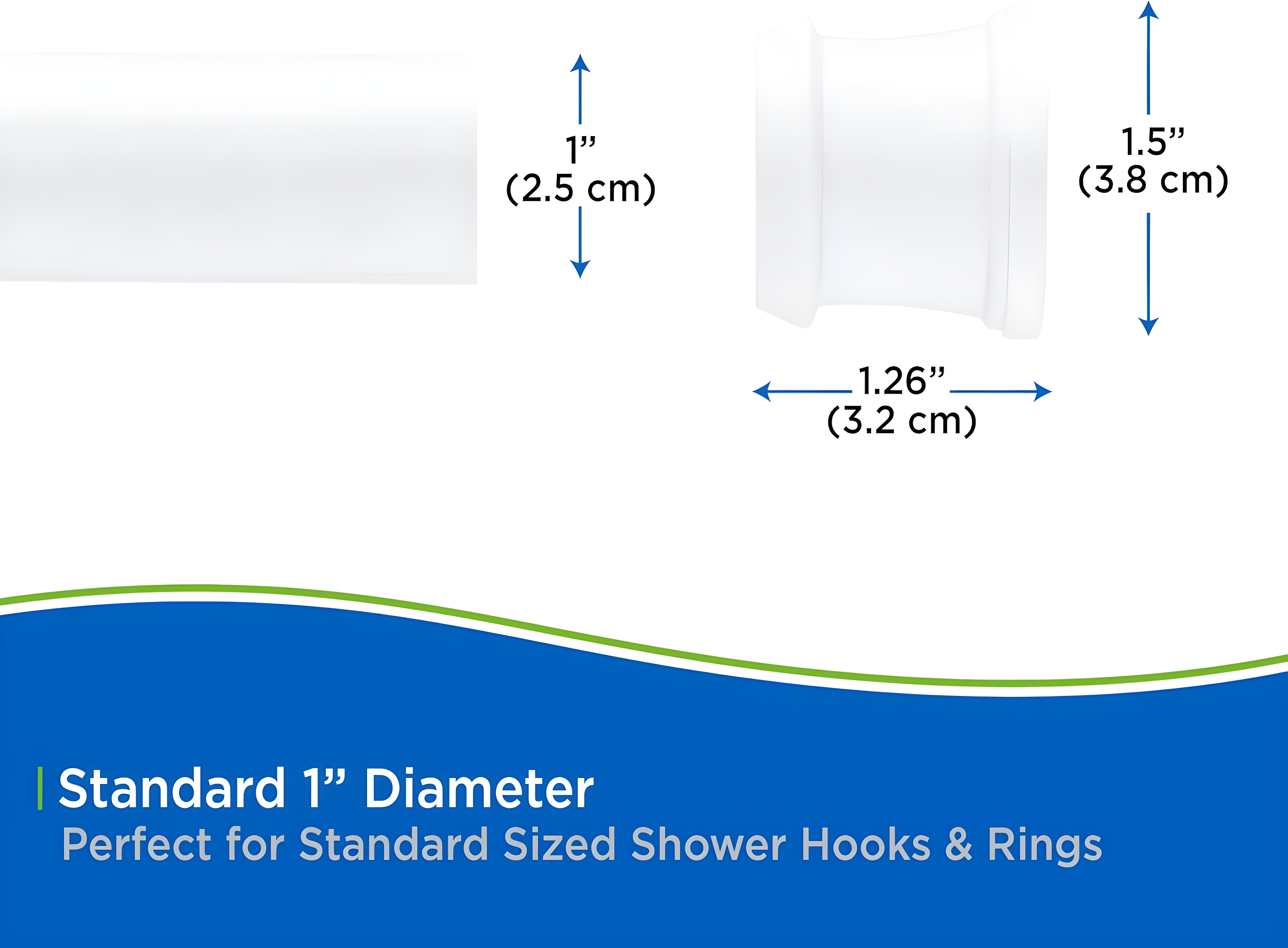 Kenney Twist & Fit Kenney Twist & Fit 24-40 Inch Adjustable Straight Stall Tension Shower Curtain Rod