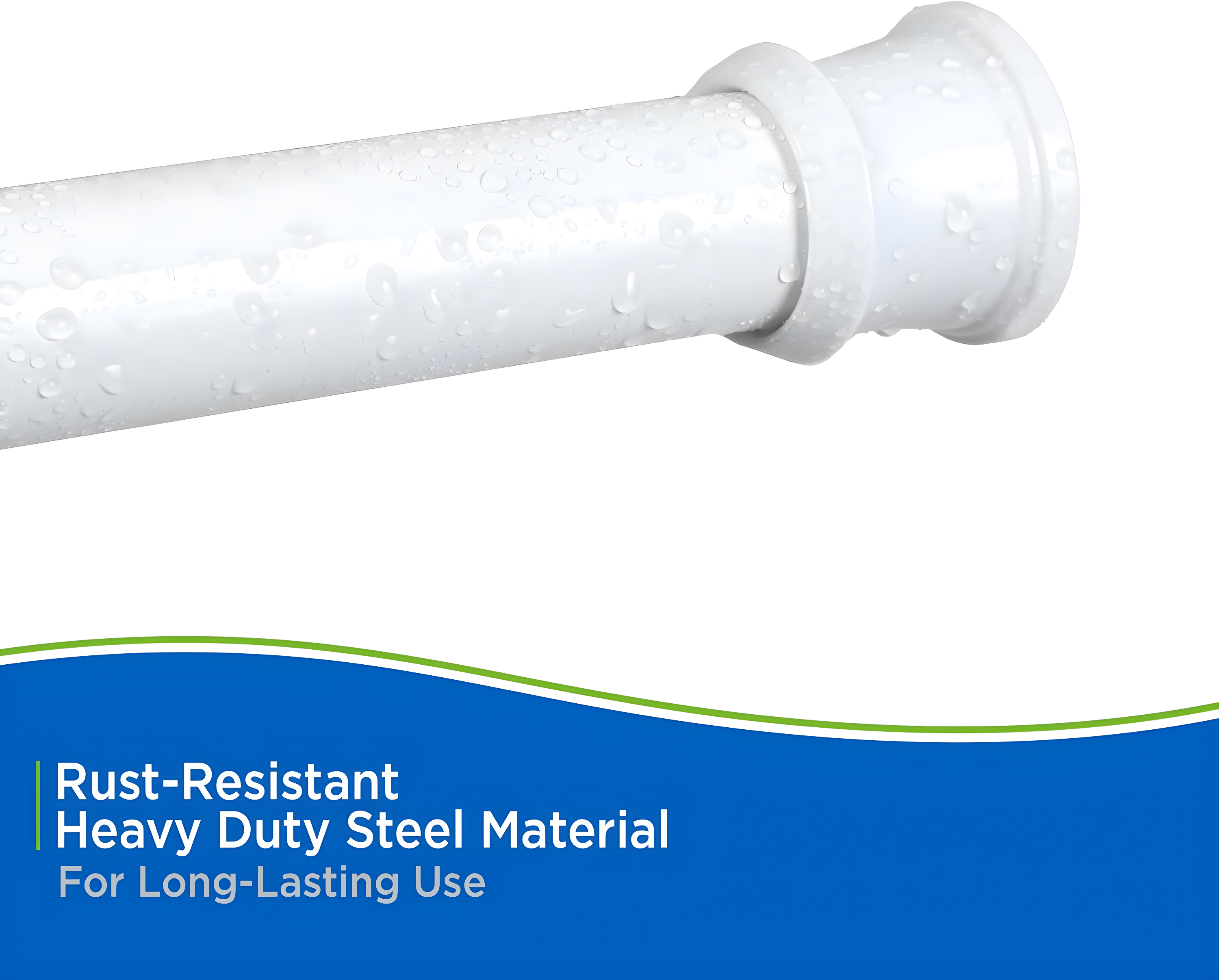 Kenney Twist & Fit Kenney Twist & Fit 24-40 Inch Adjustable Straight Stall Tension Shower Curtain Rod