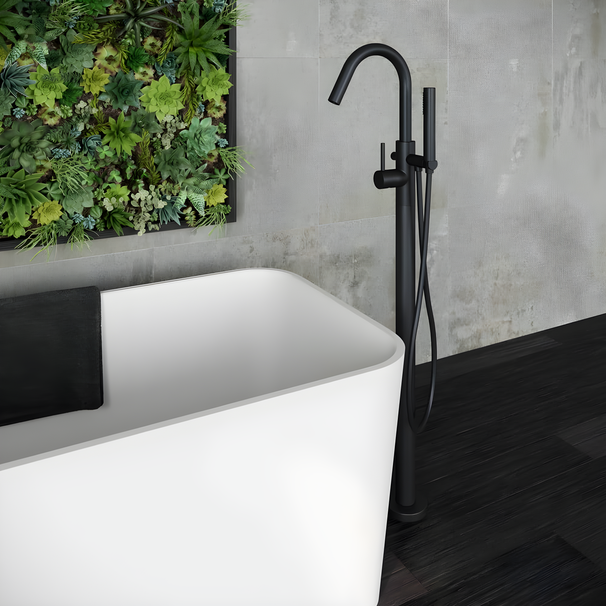 Pfister LG61MFB Single Handle Floor Mounted Freestanding Tub Filler Trim