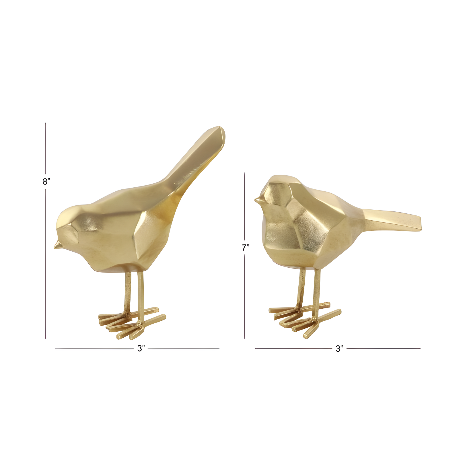 CosmoLiving by Cosmopolitan Polystone Bird Decorative Sculpture with Origami Accents