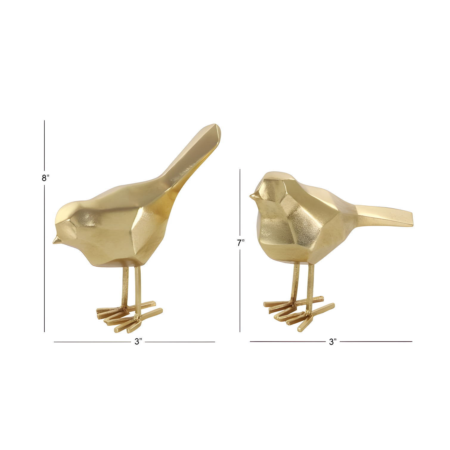 CosmoLiving by Cosmopolitan Polystone Bird Decorative Sculpture with Origami Accents