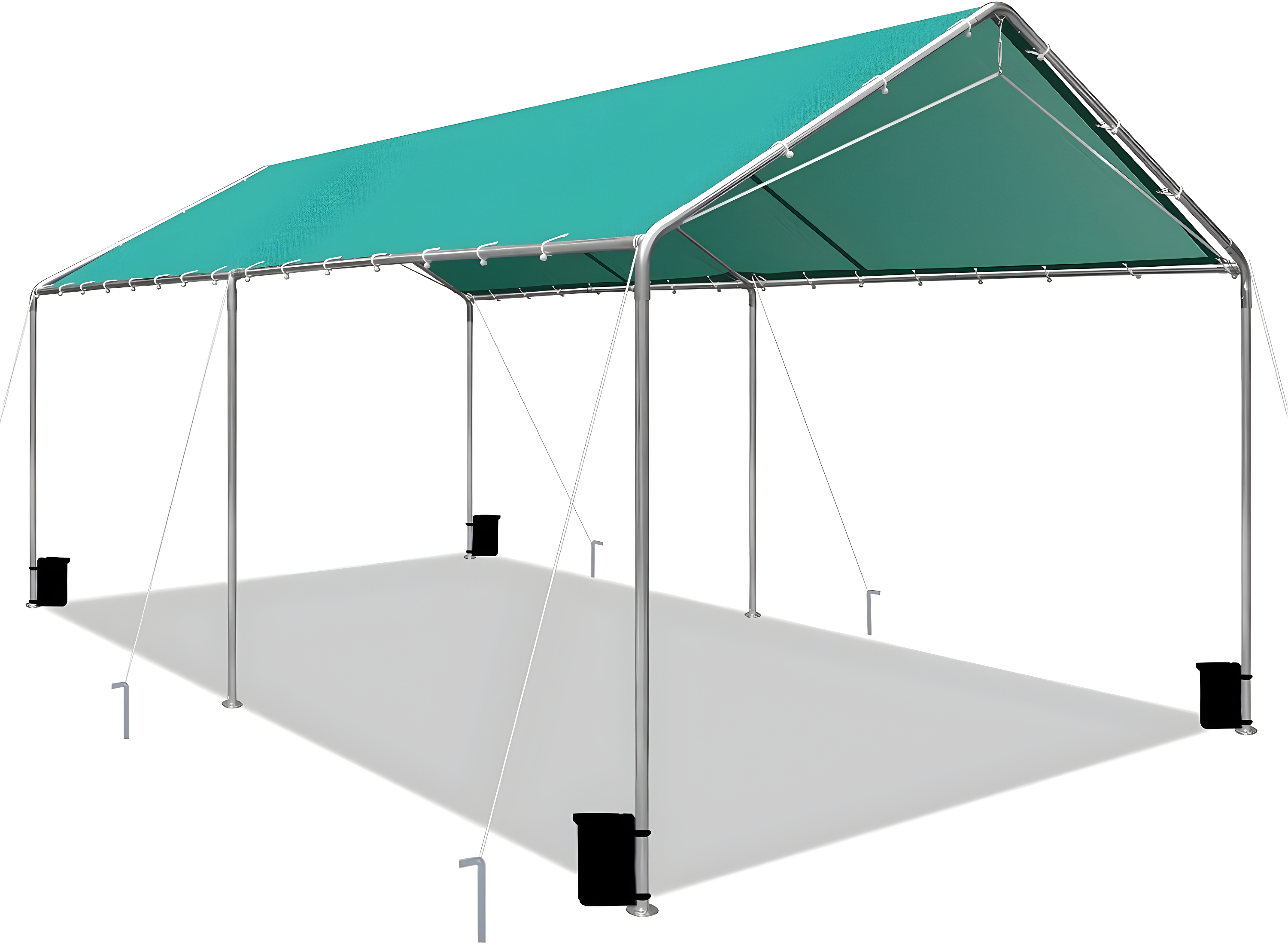 Outdoor Heavy Duty Carport 10 X 20 Ft, Car Canopy Tent with Reinforced Steel Cables (Green)