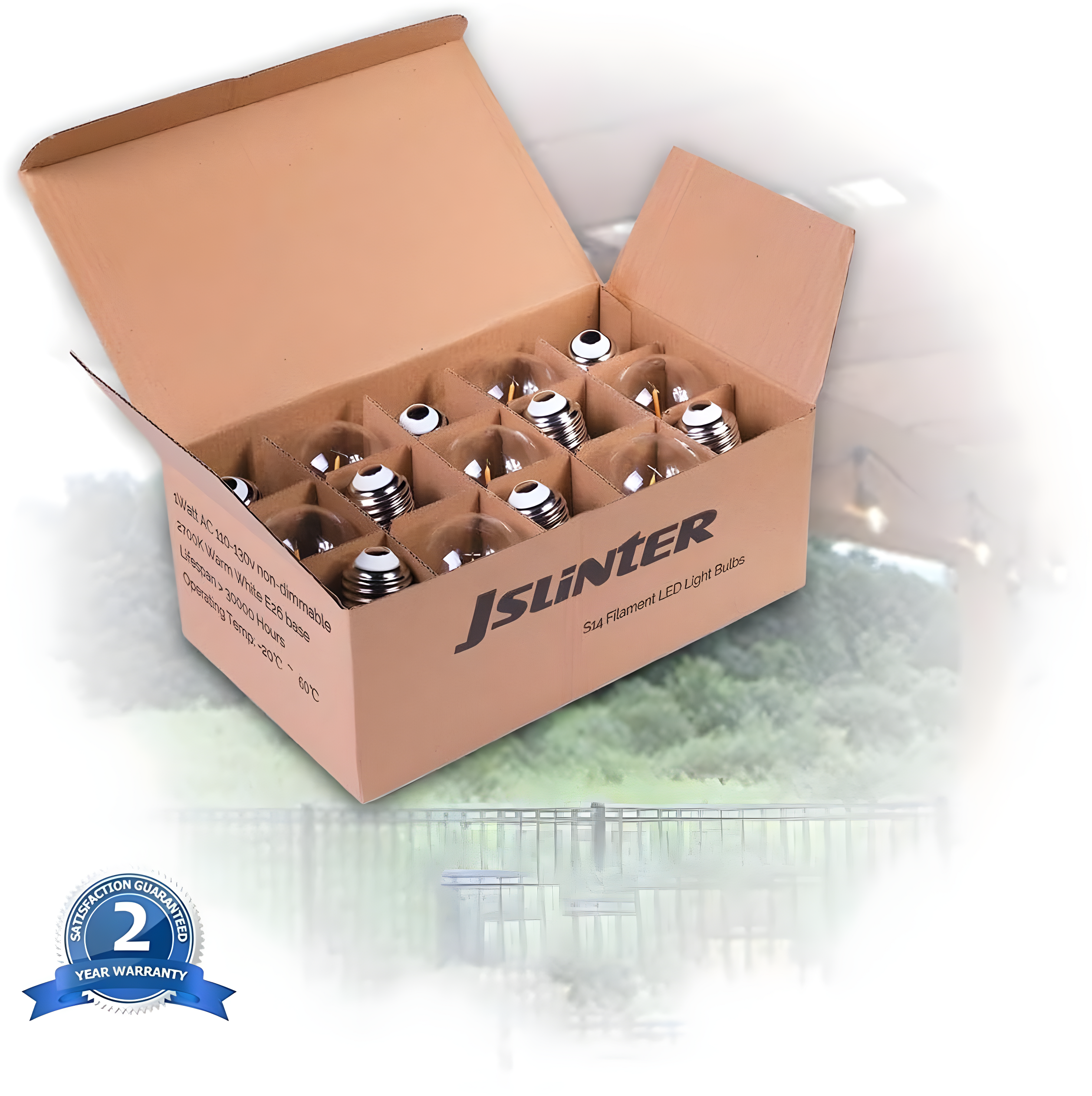 Svater Replacement Bulbs for Outdoor String Lights, 15 Pack S14 LED Bulbs for Patio, E26 Base 1W Bulb Equal to 11W Incandescent, Dimmable,Shatterproof 2700K Warm White