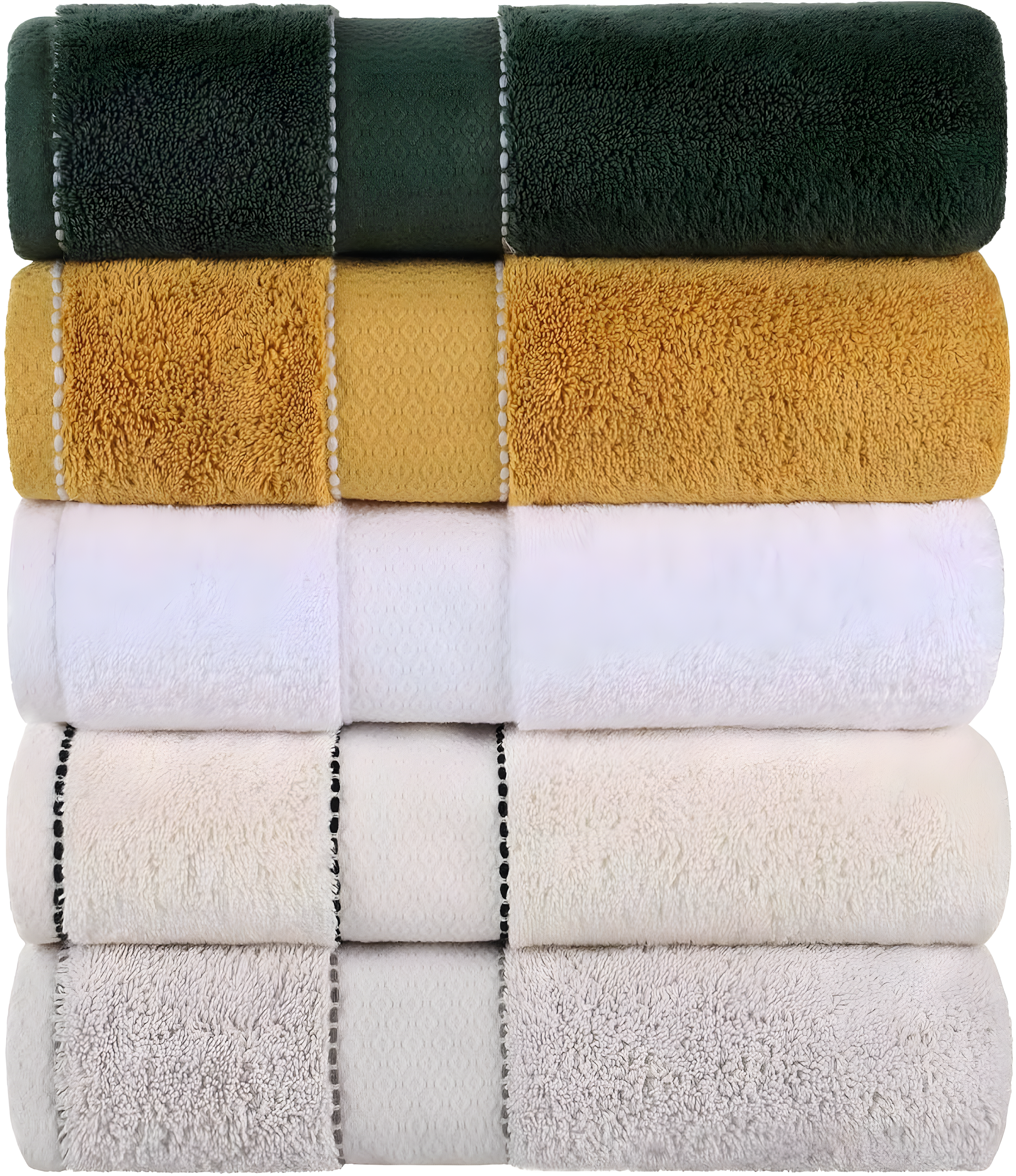Superior Niles Egypt Produced Giza Cotton 3 Piece Towel Set, White