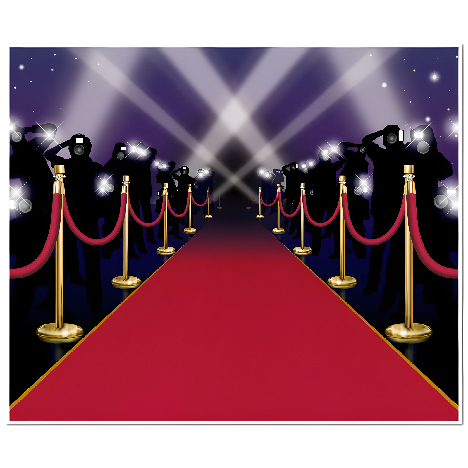 Beistle Red Carpet Insta-Mural Photo Op, 5' x 6', (1/Pkg) Multicolored