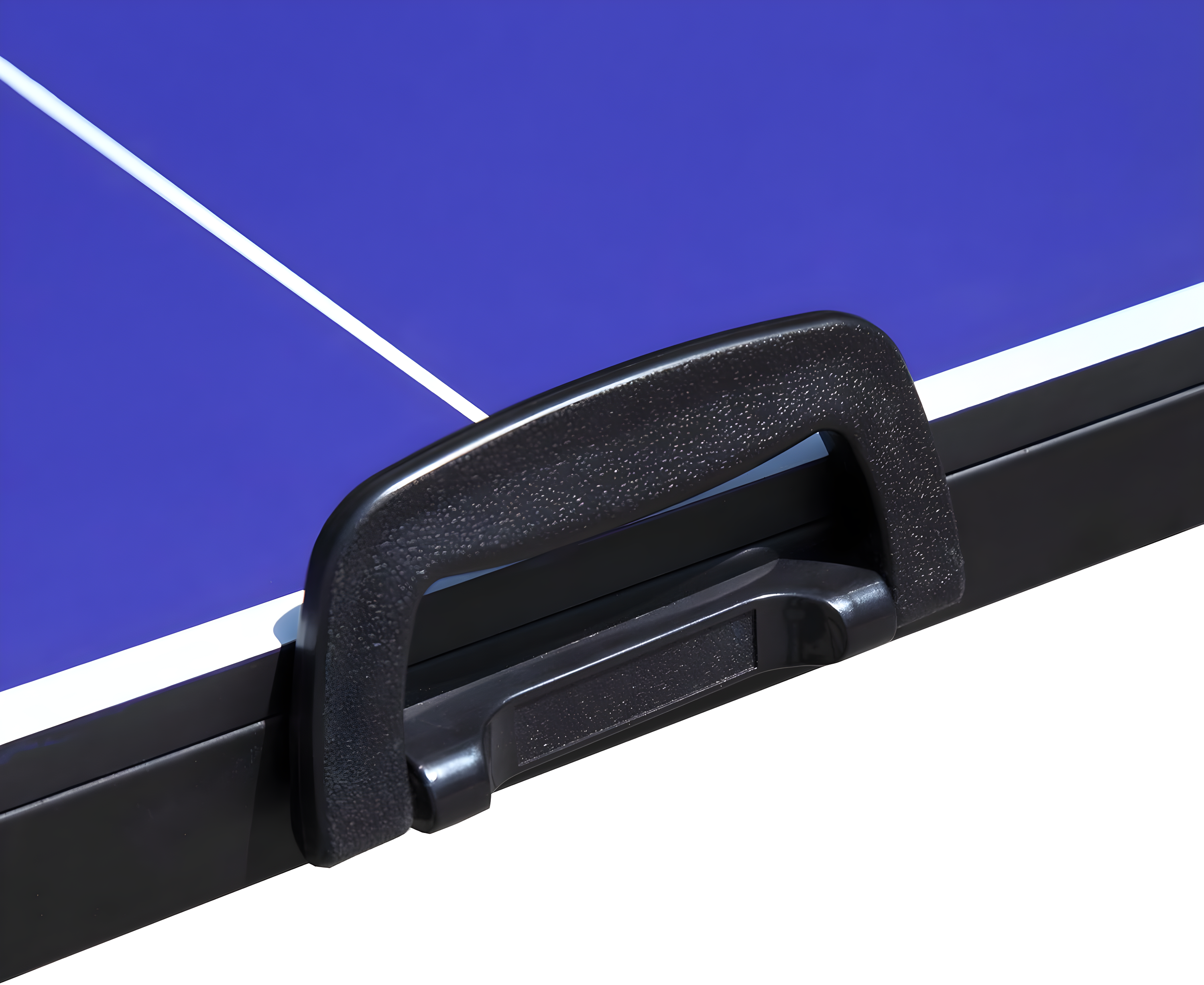 Compact 60" Blue Melamine Folding Indoor Table Tennis Table with Accessories