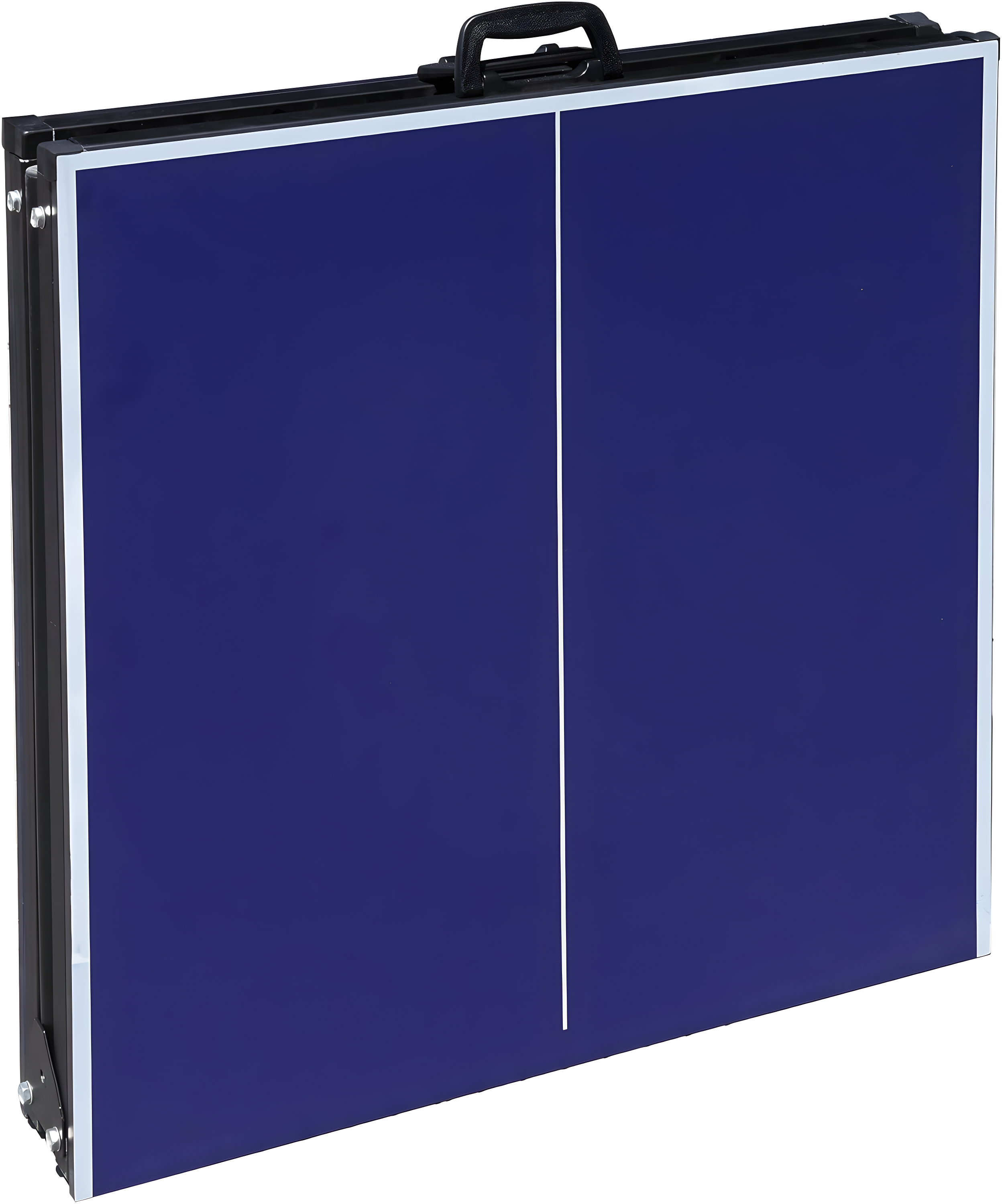 Compact 60" Blue Melamine Folding Indoor Table Tennis Table with Accessories