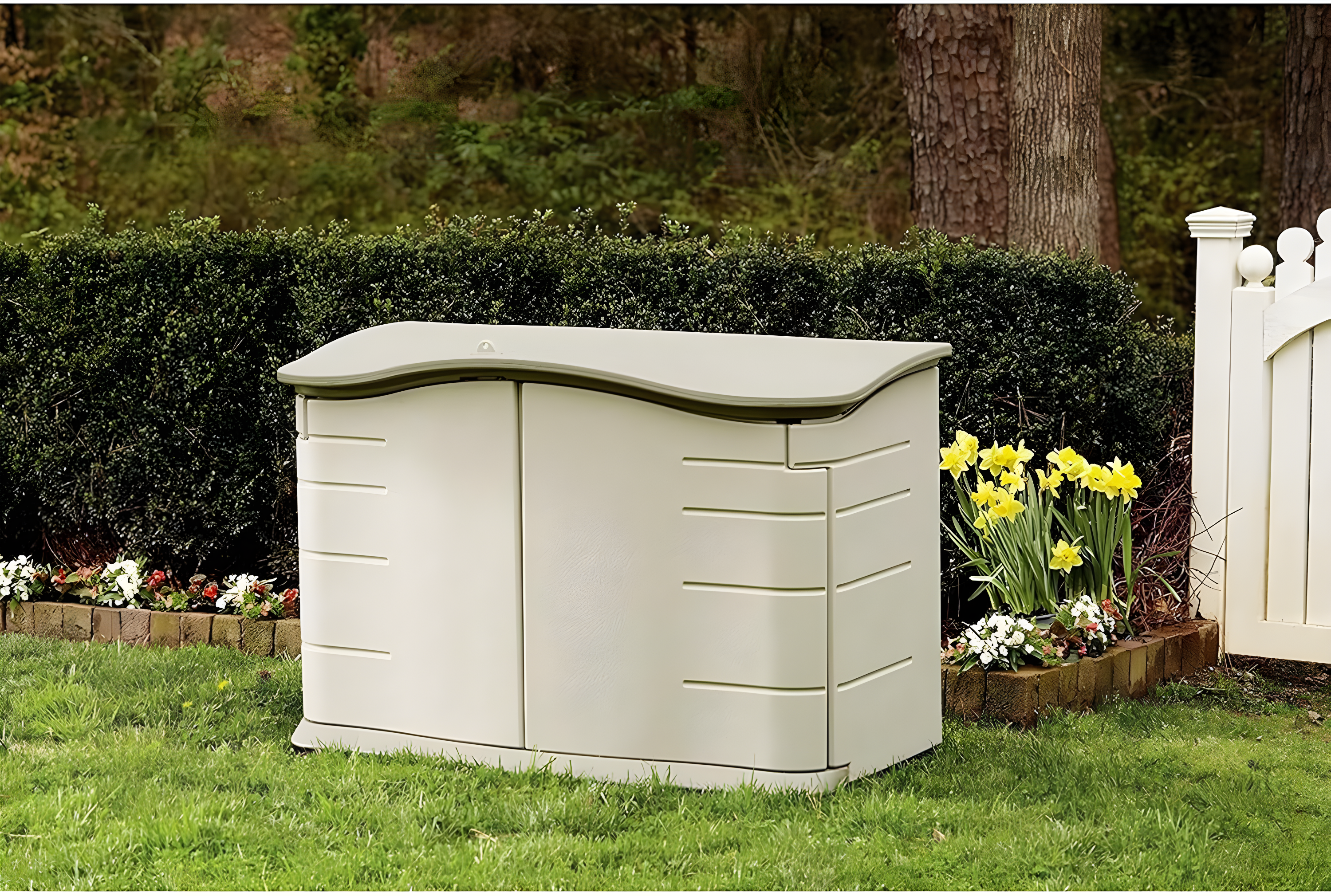 4 ft. W x 2 ft. D Plastic Horizontal Garbage Shed
