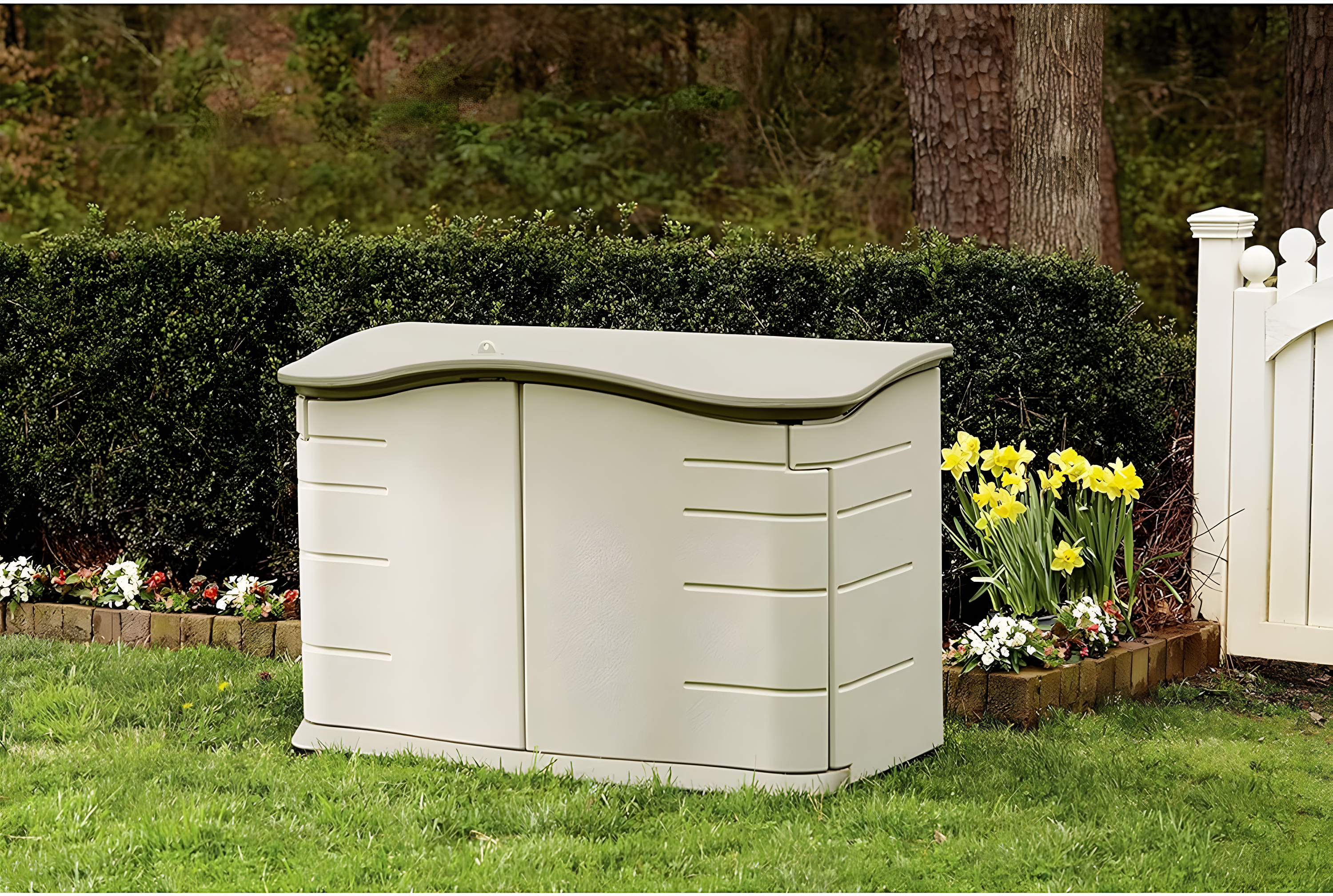 4 ft. W x 2 ft. D Plastic Horizontal Garbage Shed