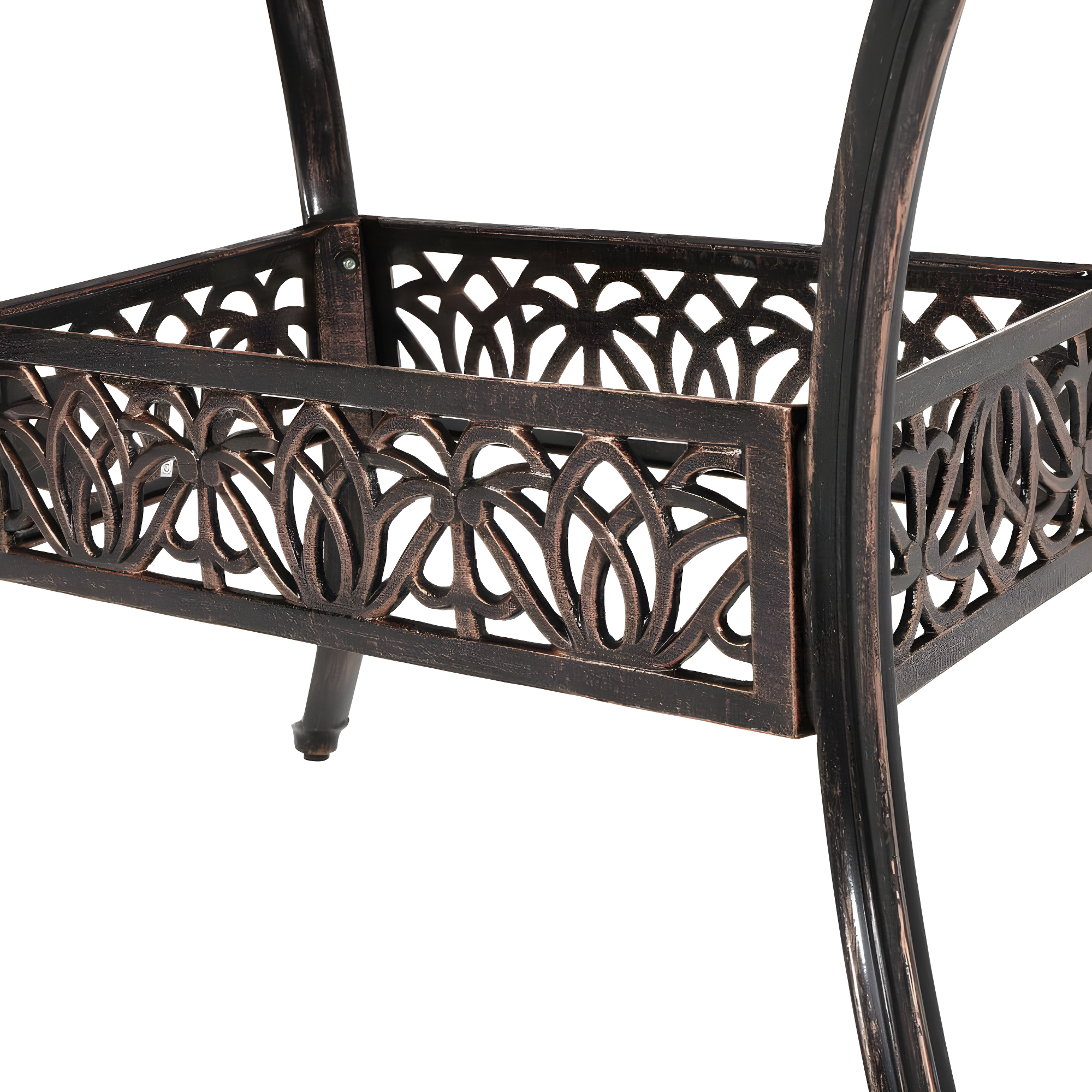 Noble House Tahoe 59.2" Oval Cast Aluminum Patio Dining Table in Shiny Copper