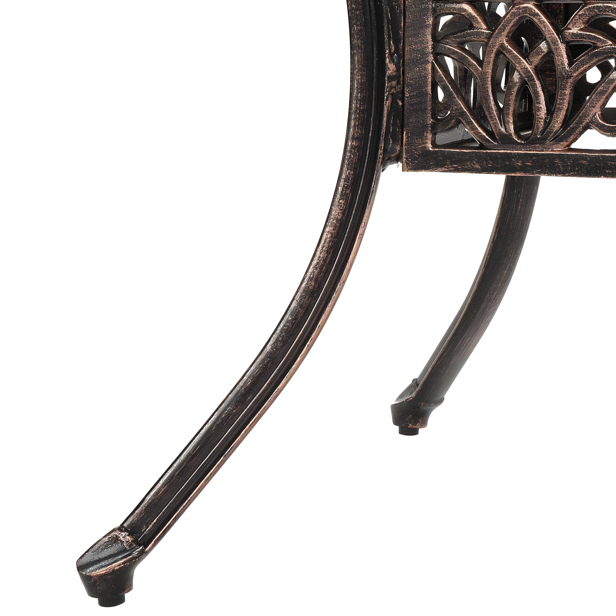 Noble House Tahoe 59.2" Oval Cast Aluminum Patio Dining Table in Shiny Copper