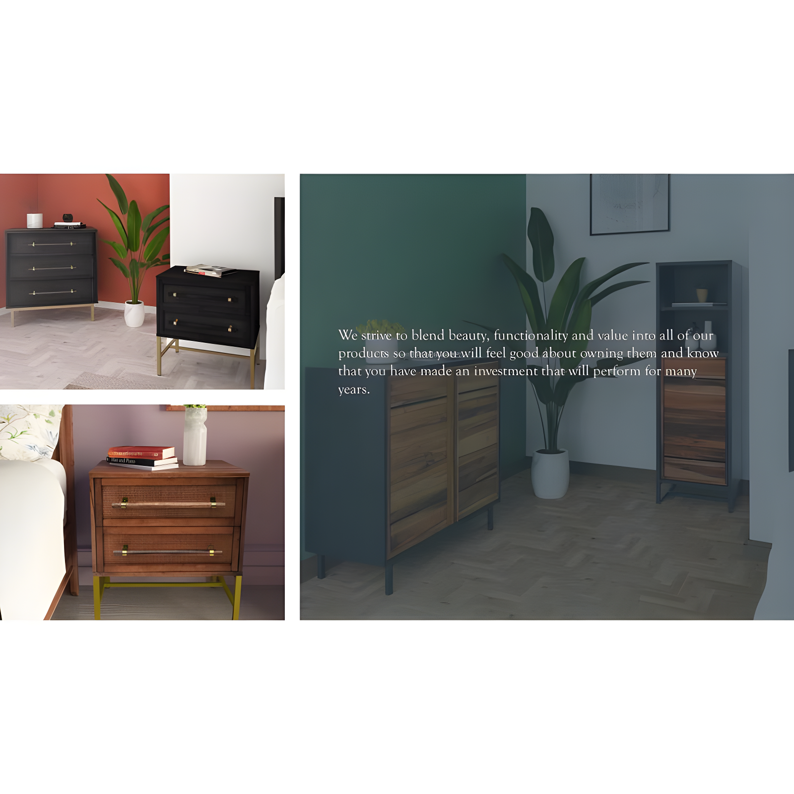 Sophia 2 Drawer Rattan Nightstand