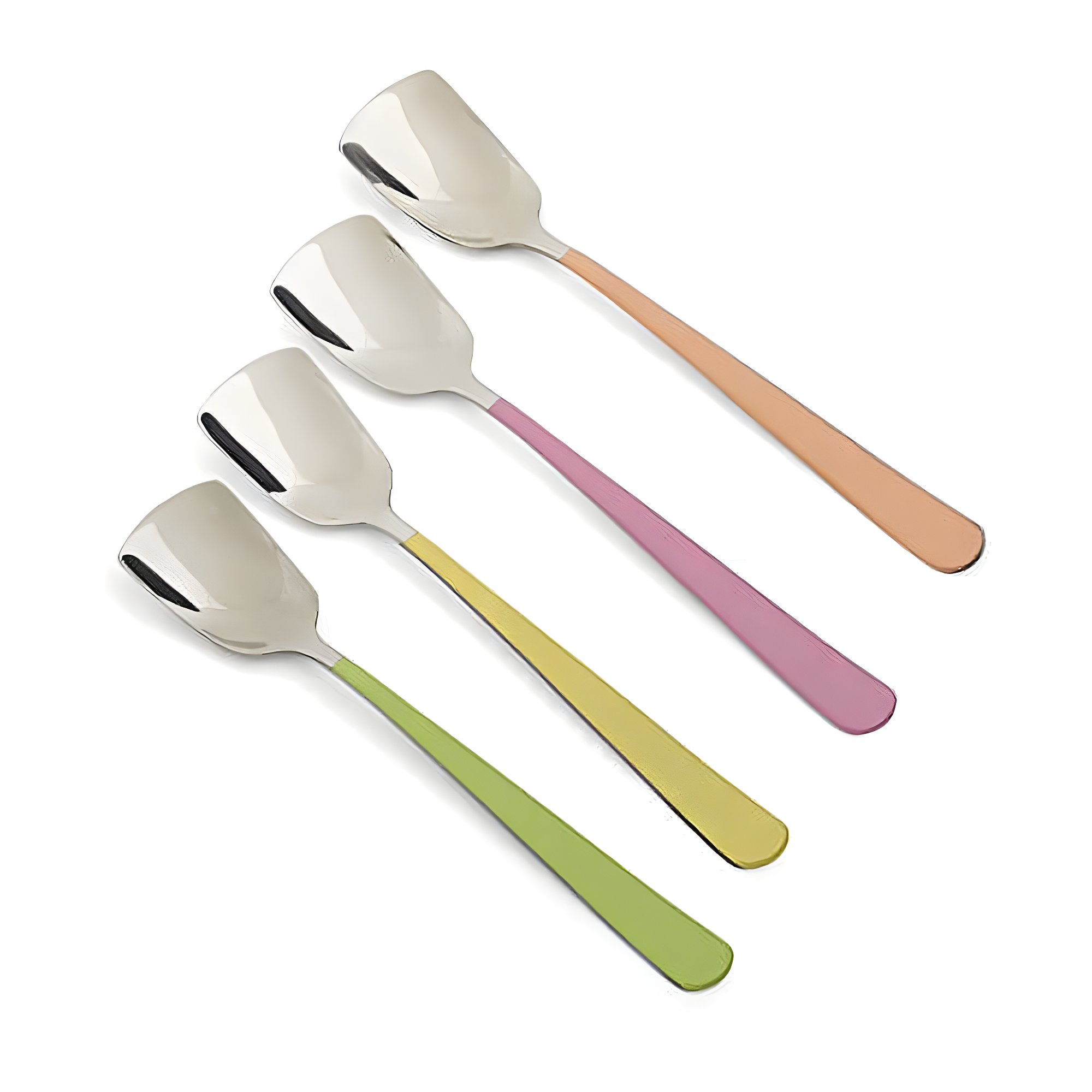 RSVP Endurance Stainless Steel Ice Cream Spoons, Set of 4, Assorted colors