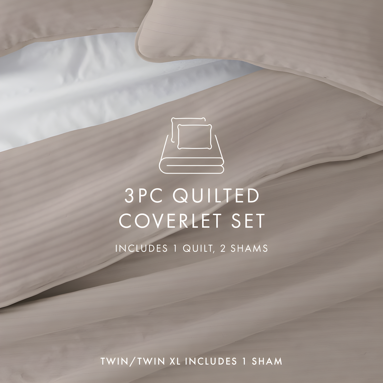 Becky Cameron Lightweight All Season Stripe Stitch Quilt Set with Shams