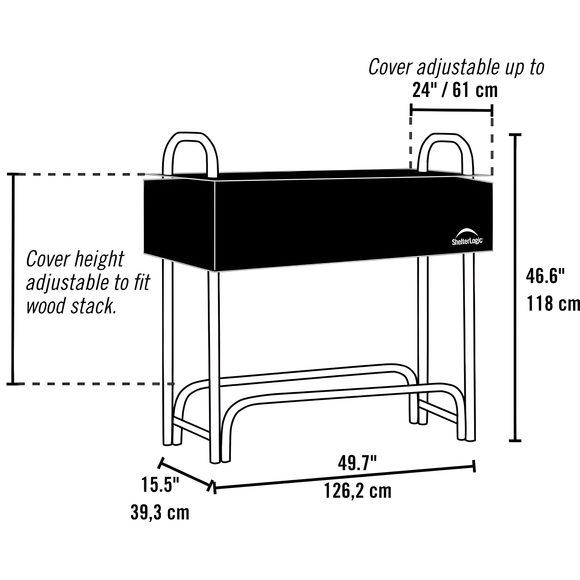 ShelterLogic 15.5'' W Metal Log Rack