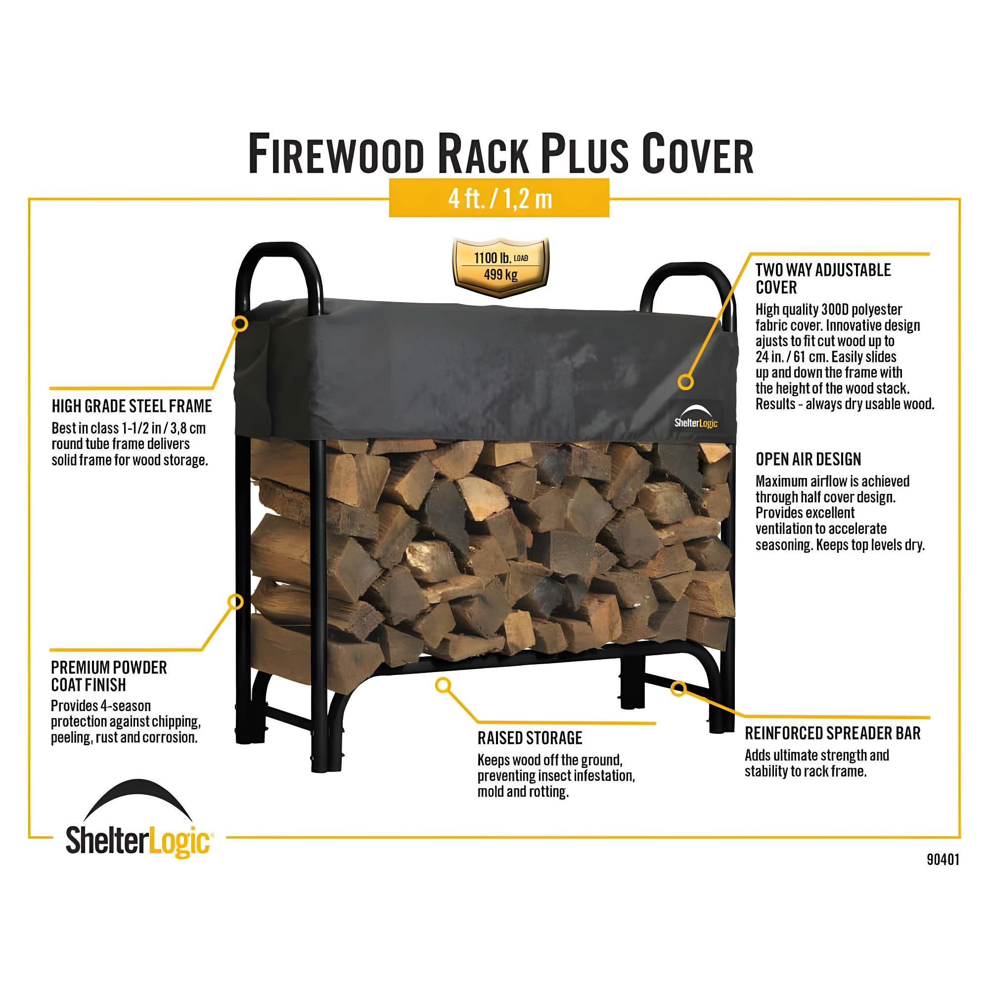 ShelterLogic 15.5'' W Metal Log Rack