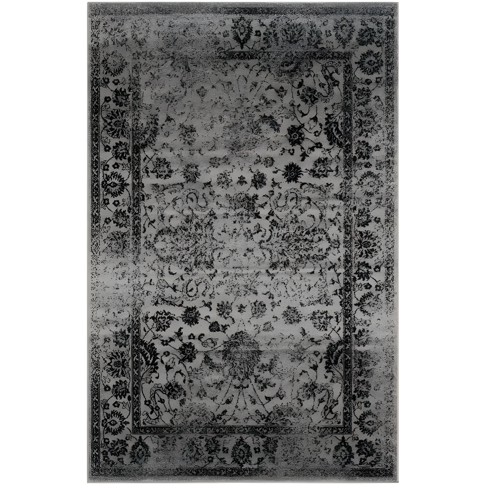 Adirondack ADR109 Machine Made Indoor Area Rug - Grey/Black - 6'x9' - Safavieh