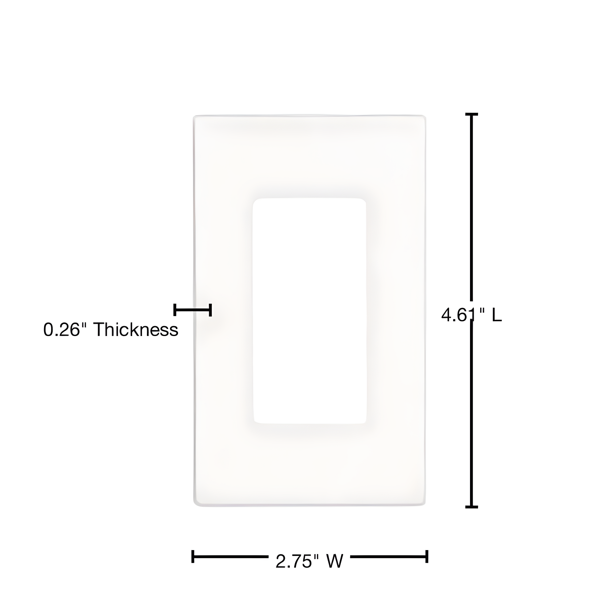 WALLPLATE 1G SCRWLS WHT (Pack of 1)