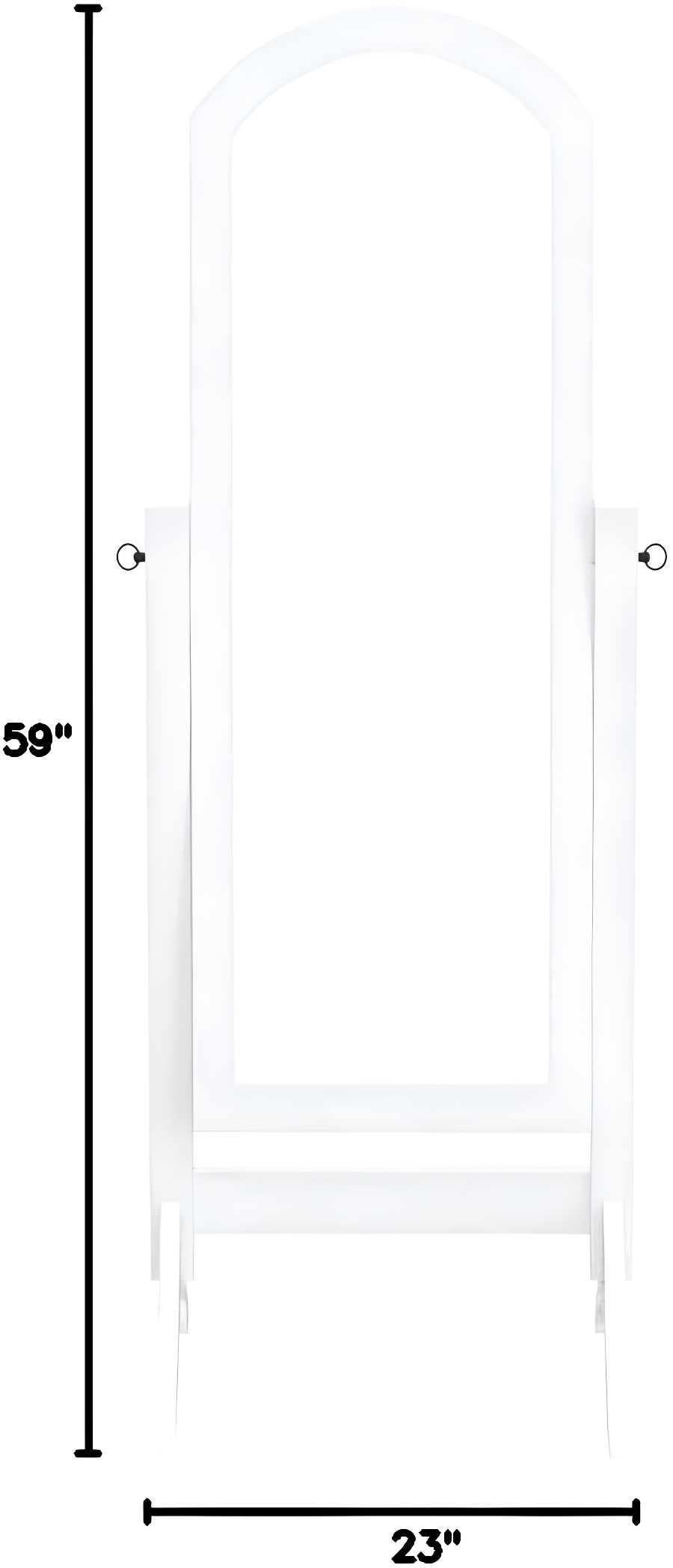 Barrington Cheval Floor Mirror - A/N White White