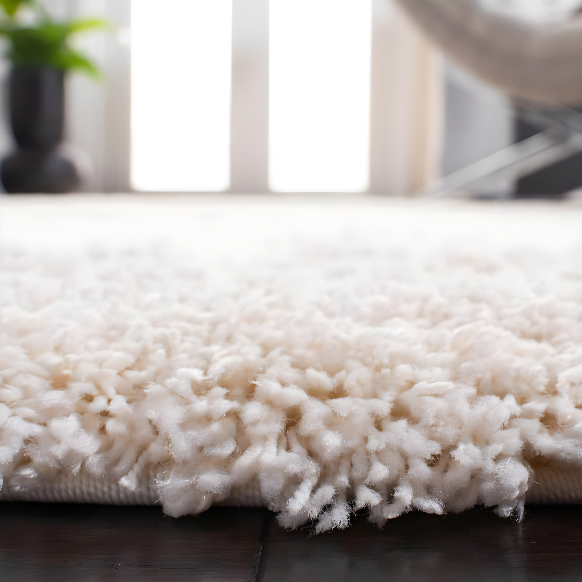 Shag SG151 Power Loomed Indoor Area Rug - Ivory - 5'3"x7'6" - Safavieh.