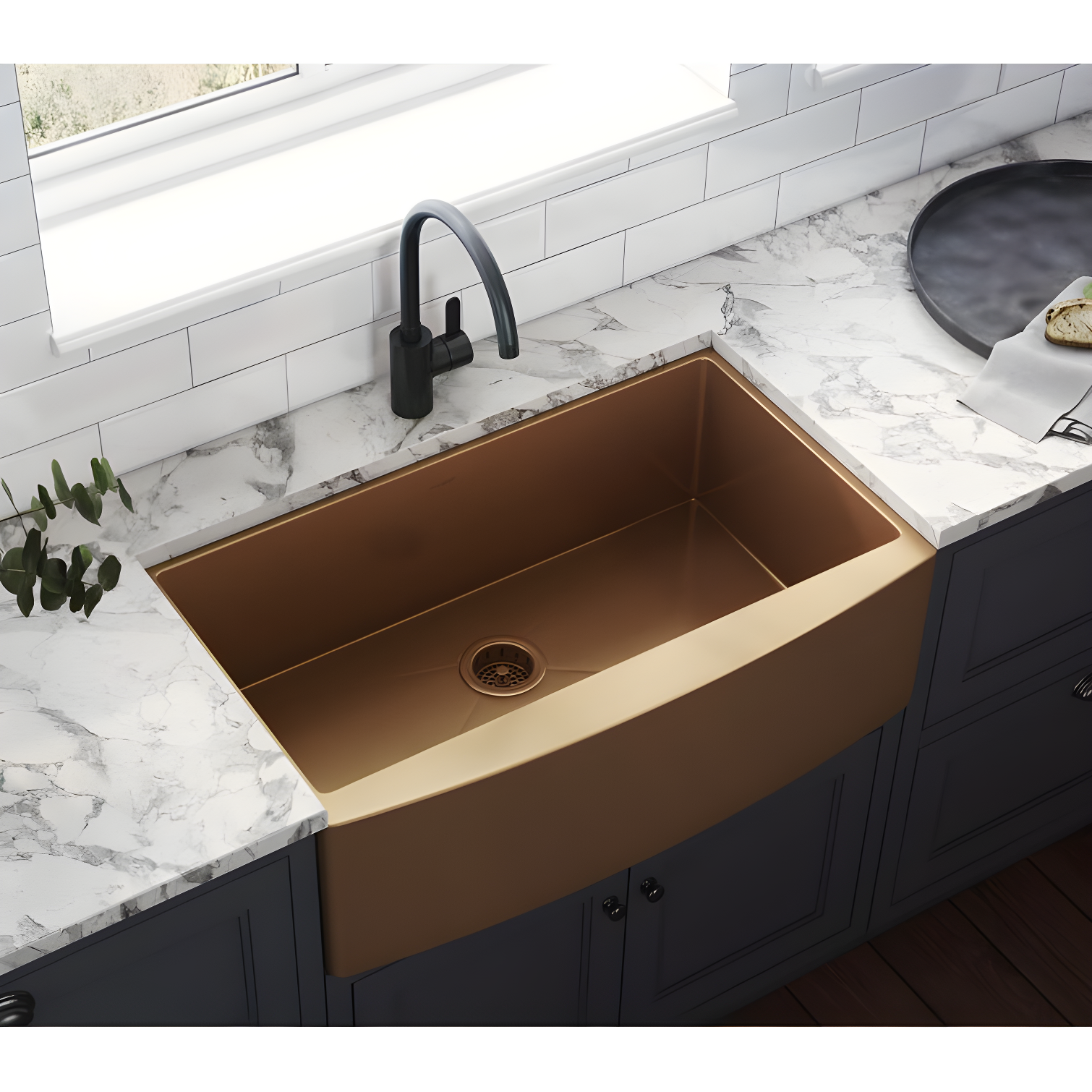 Ruvati 33-inch Apron-Front Farmhouse Kitchen Sink -Stainless Steel