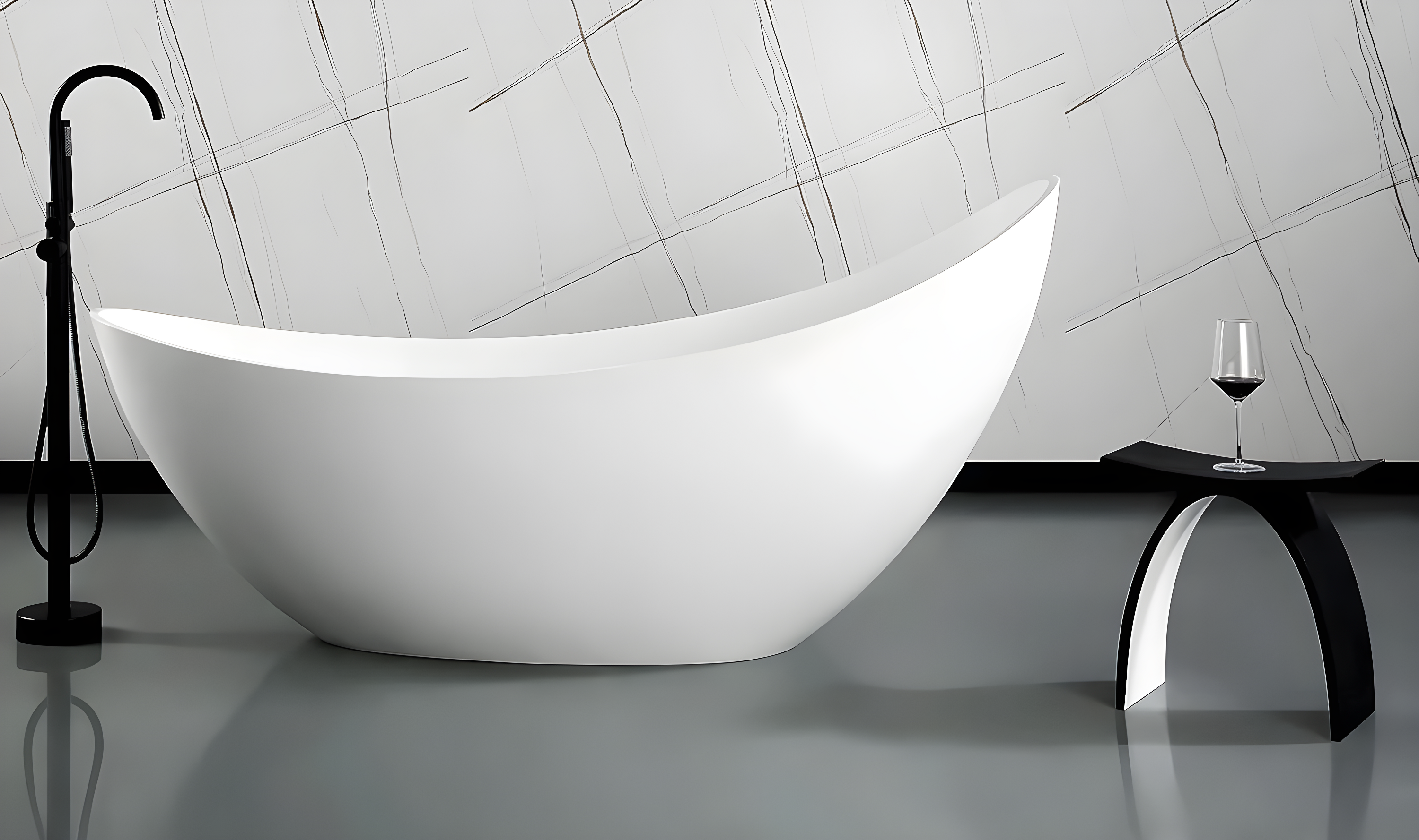 Ovale Solid Surface Accent Stool